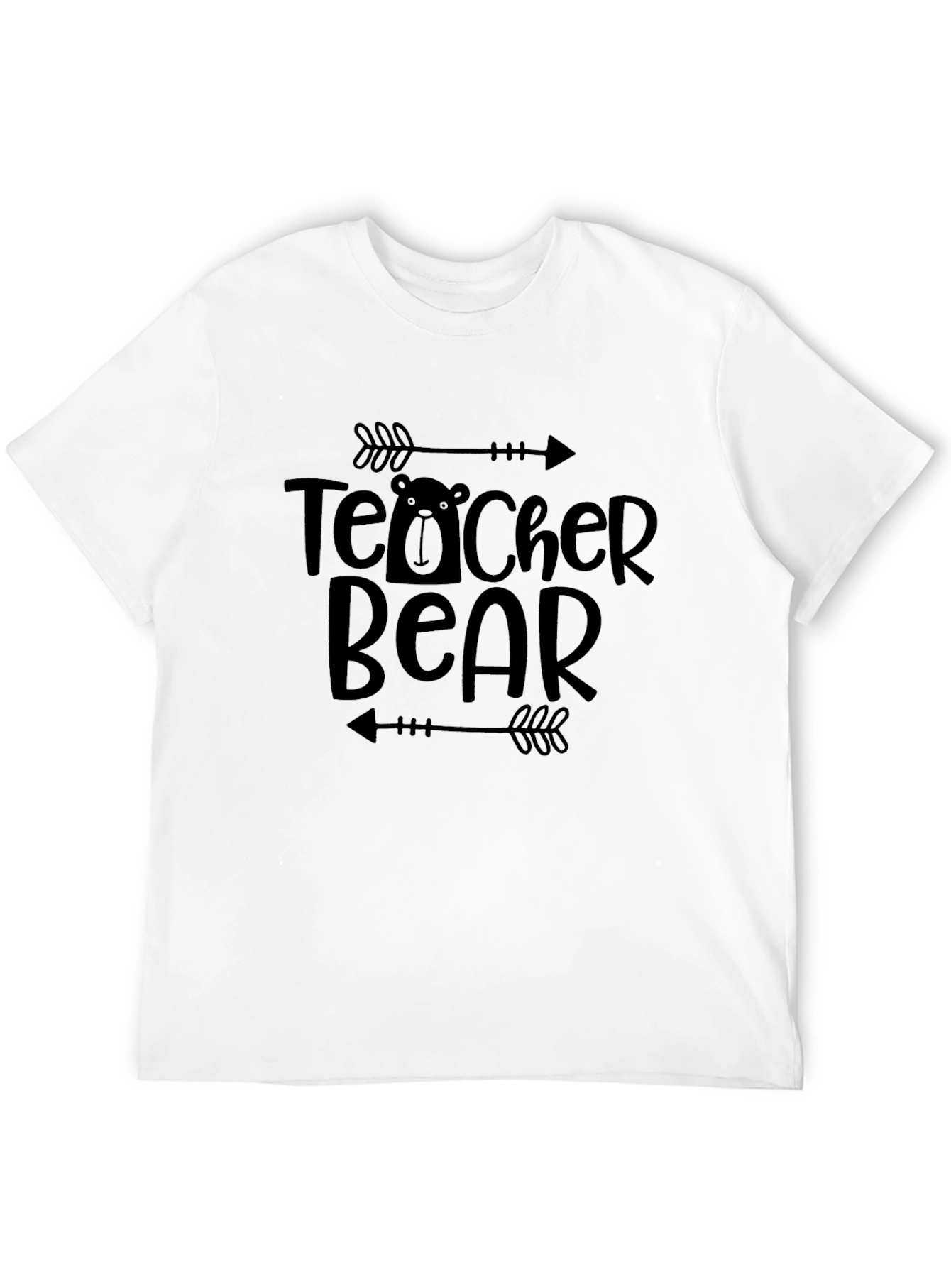 Black Teacher Bear Graphic T-Shirt - Back to School view 12