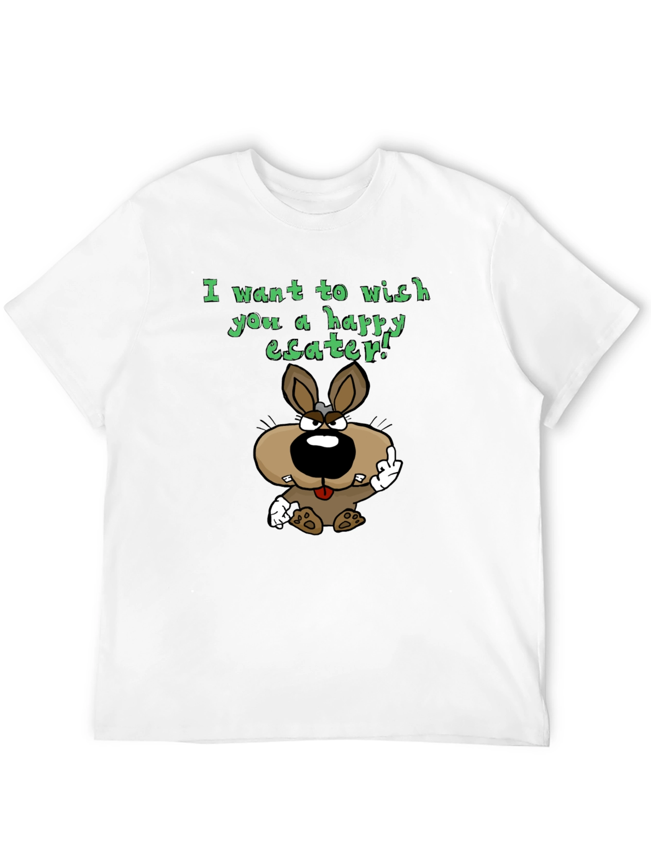 Black Happy Easter Bunny Graphic T-Shirt view 12