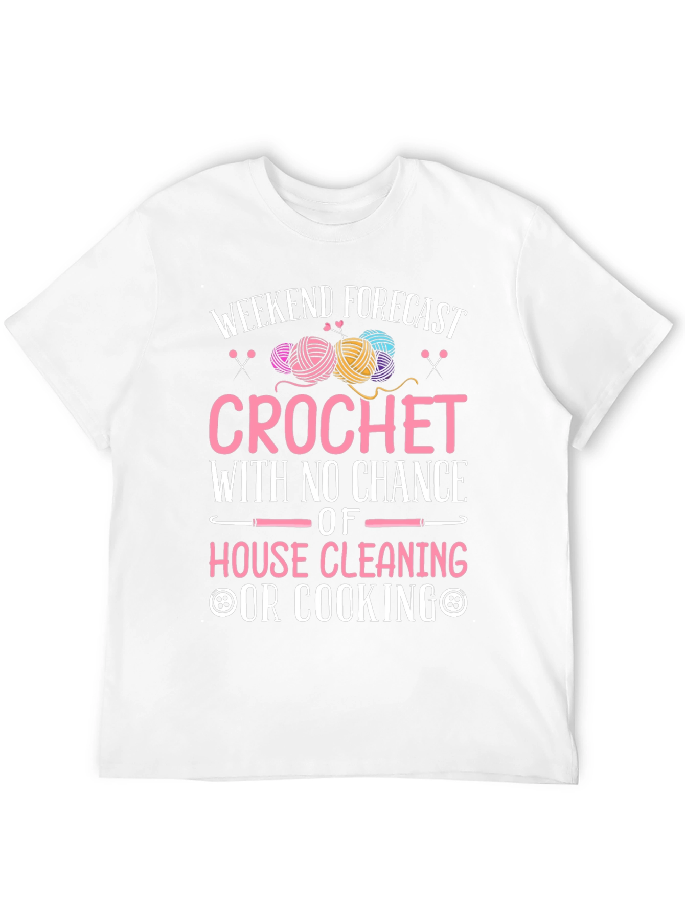 Black Crochet Weekend Forecast T-Shirt - No Cleaning or Cooking view 12