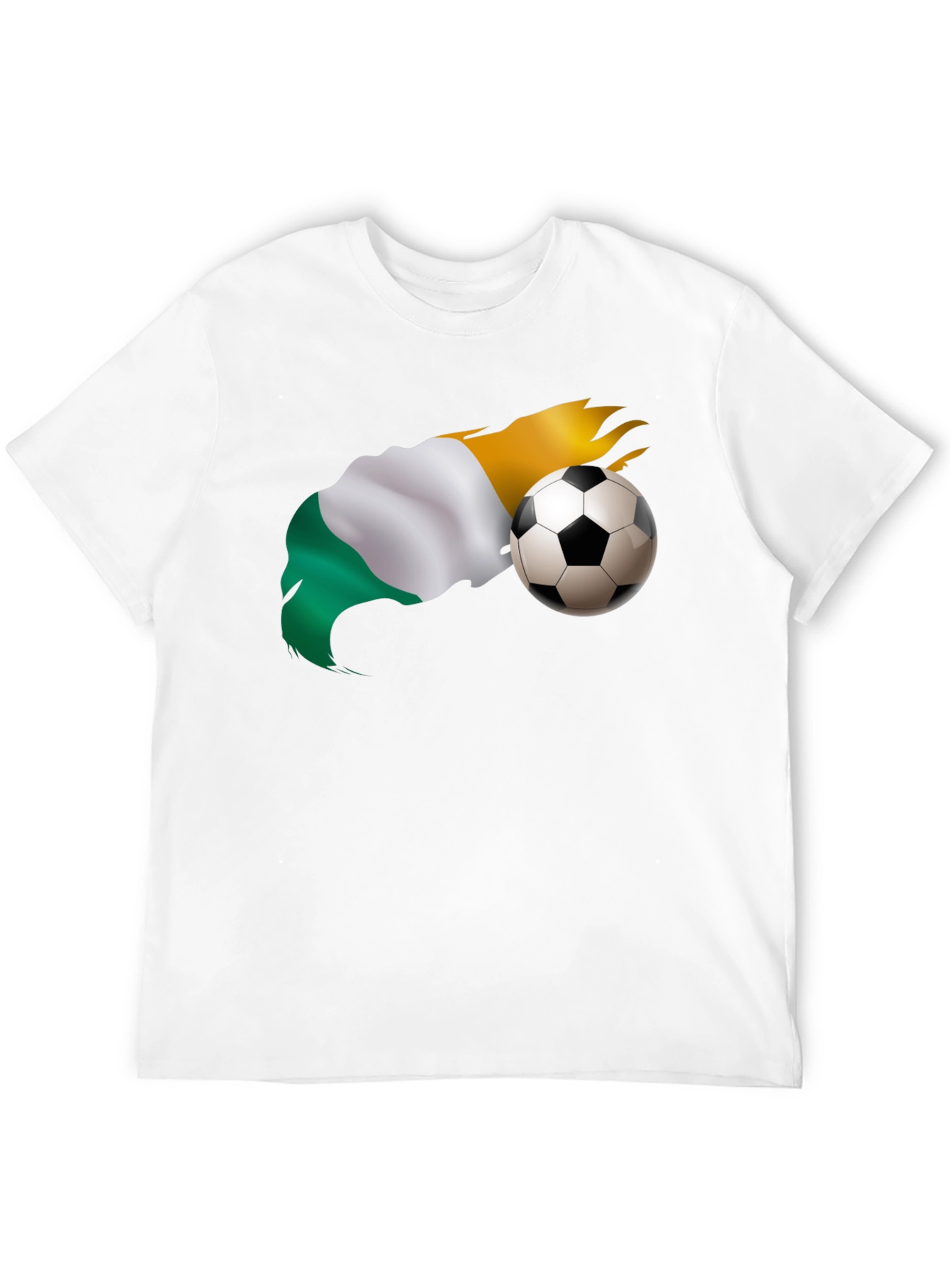 Black Soccer Flag Graphic Tee - Black T-Shirt view 12