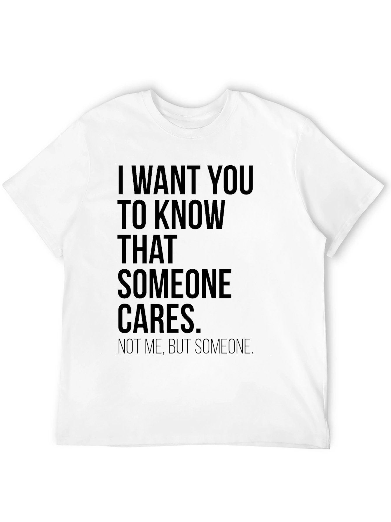 Black Someone Cares Sarcastic T-Shirt view 12