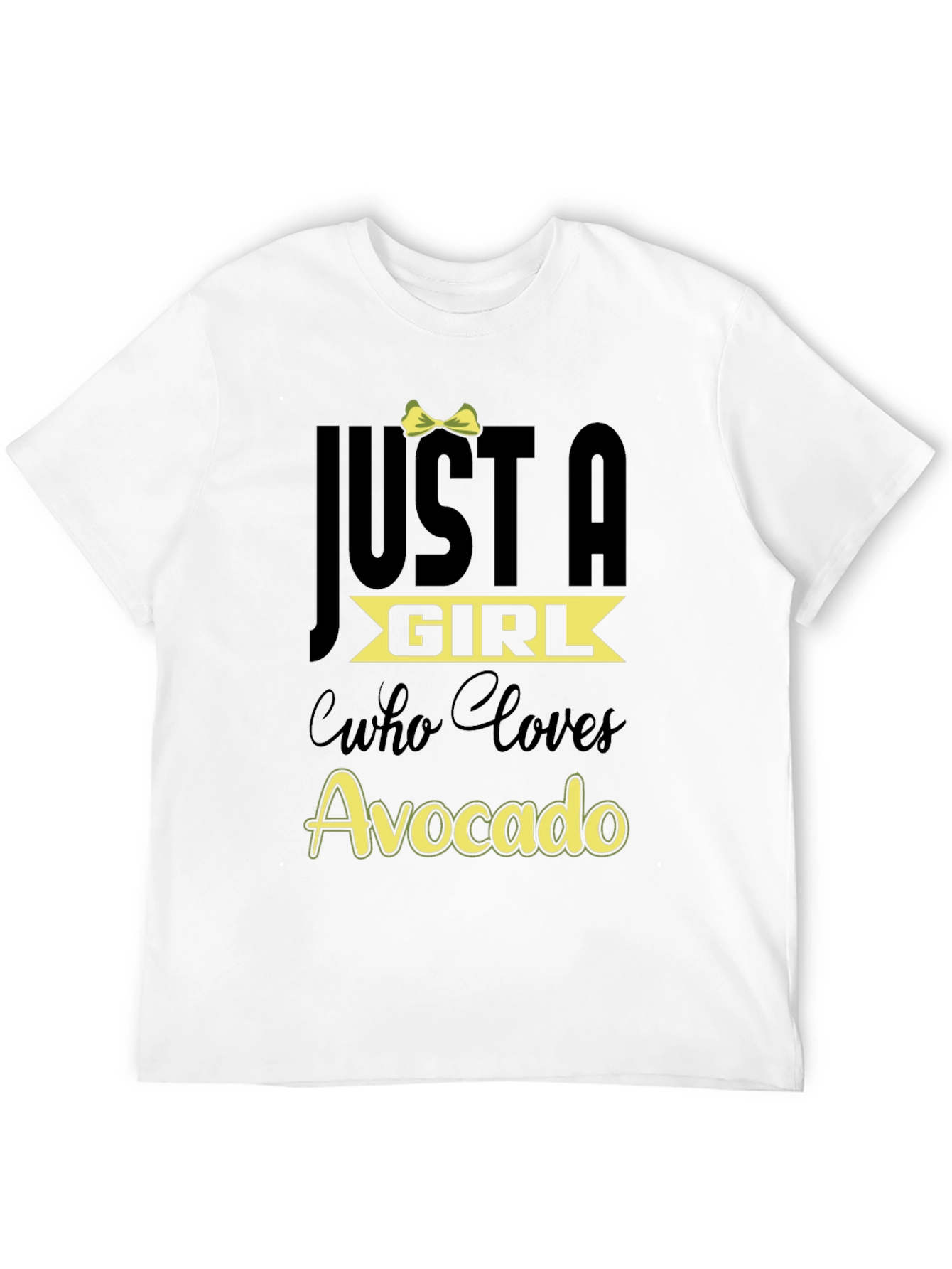 Black Just a Girl Who Loves Avocado T-Shirt view 12