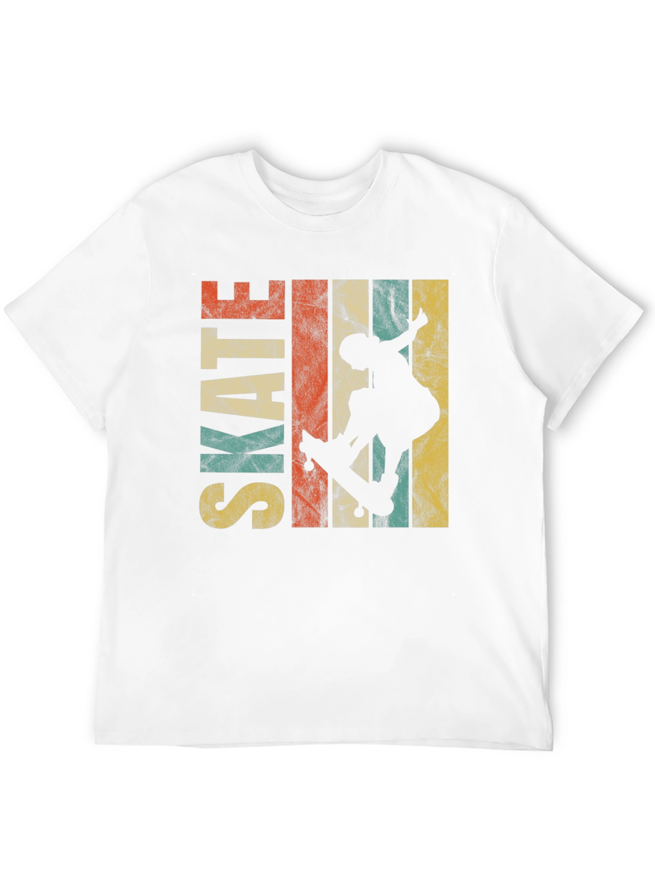 Black Retro Skate T-Shirt - Vintage Skateboarder Tee view 12