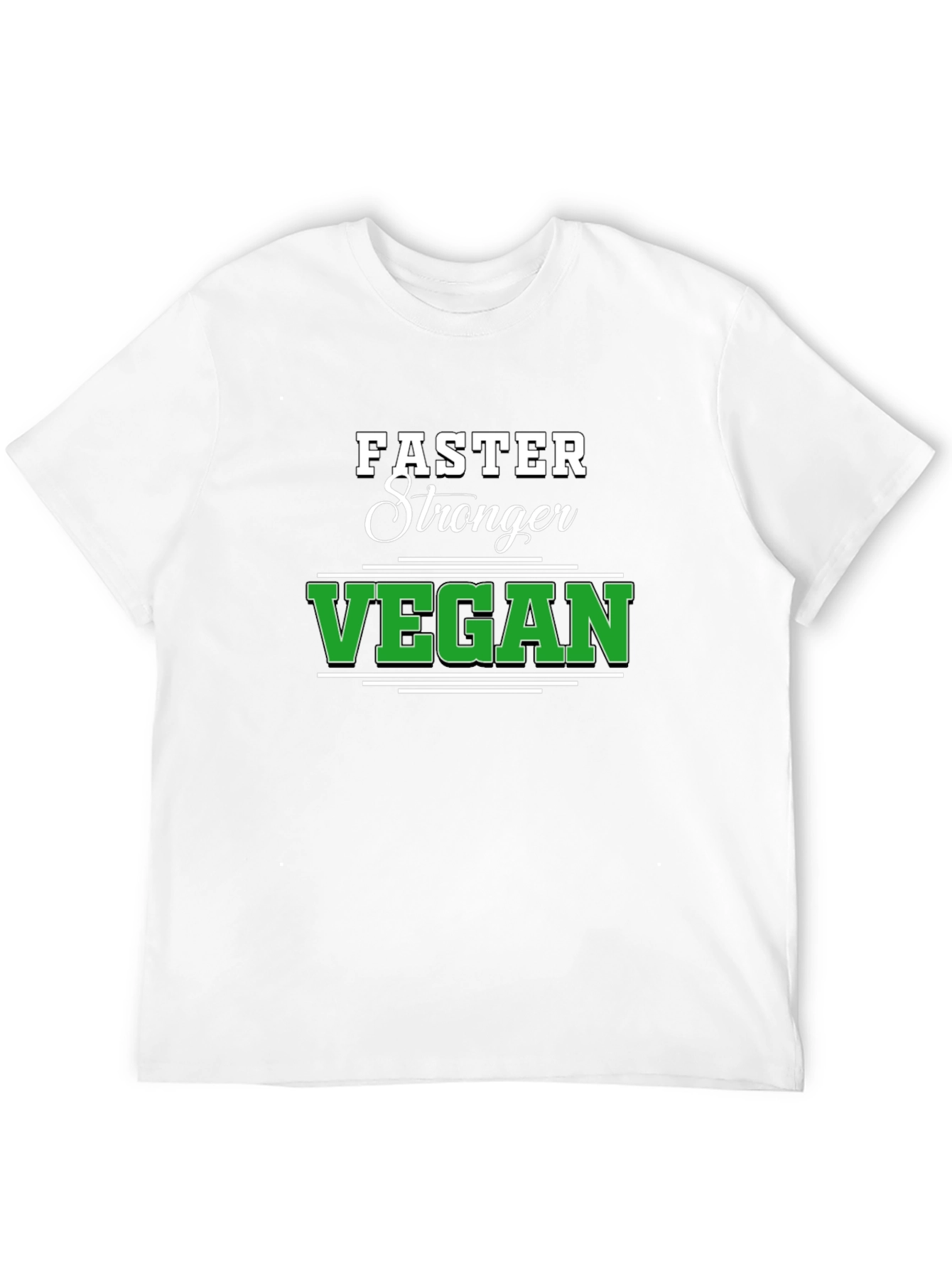 Black Faster Stronger Vegan Black T-Shirt view 12