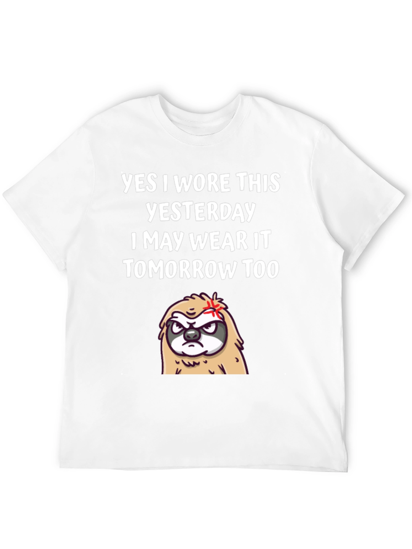 Black Funny Sloth T-Shirt - Yes I Wore This Yesterday Tee view 12