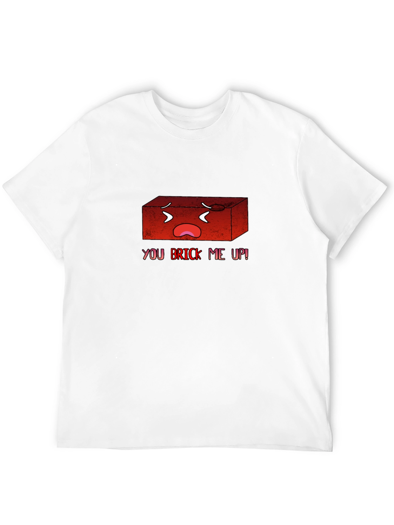 Black You Brick Me Up! Funny Graphic T-Shirt view 12