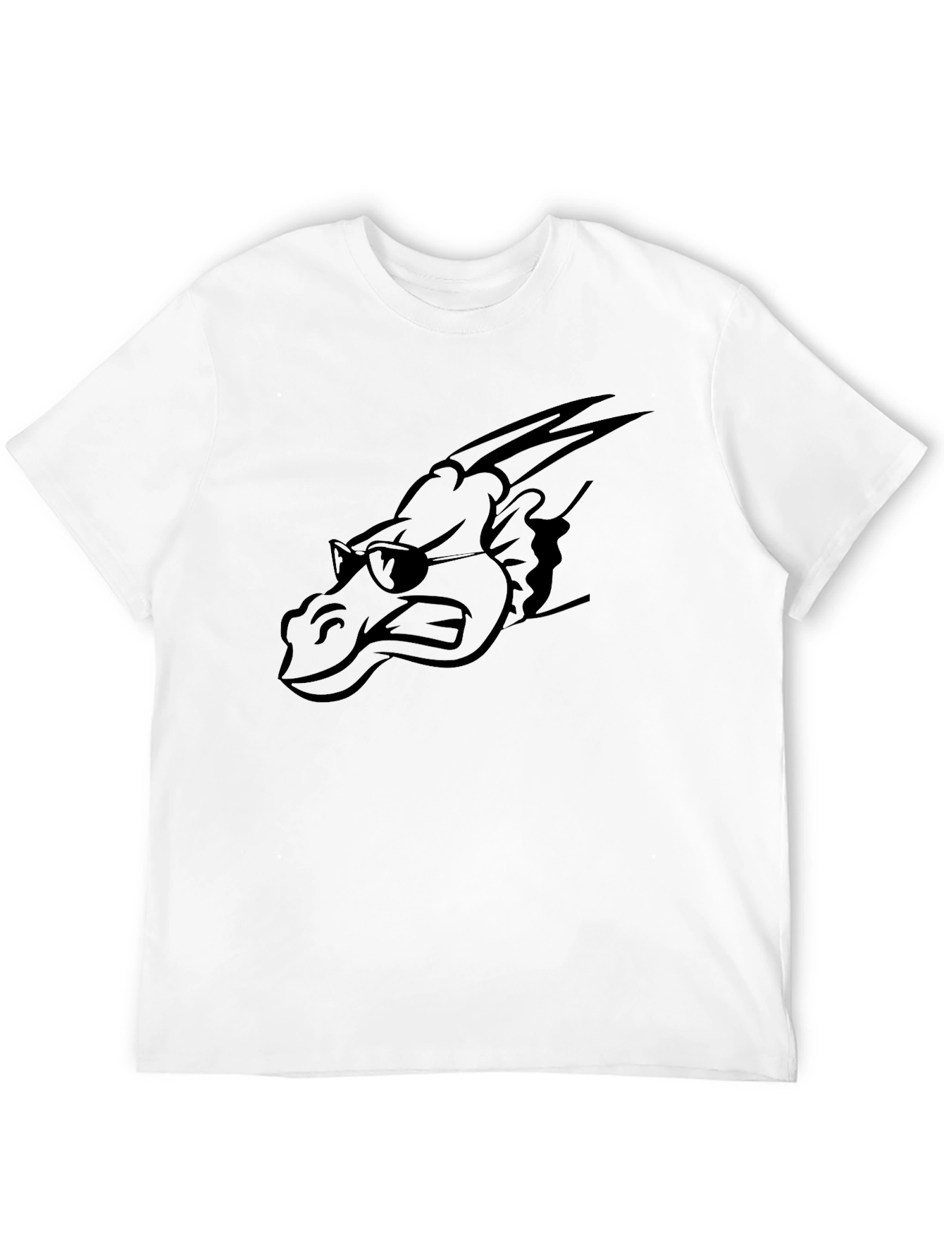 Black Cool Dragon Graphic Tee - Men's Black T-Shirt view 12