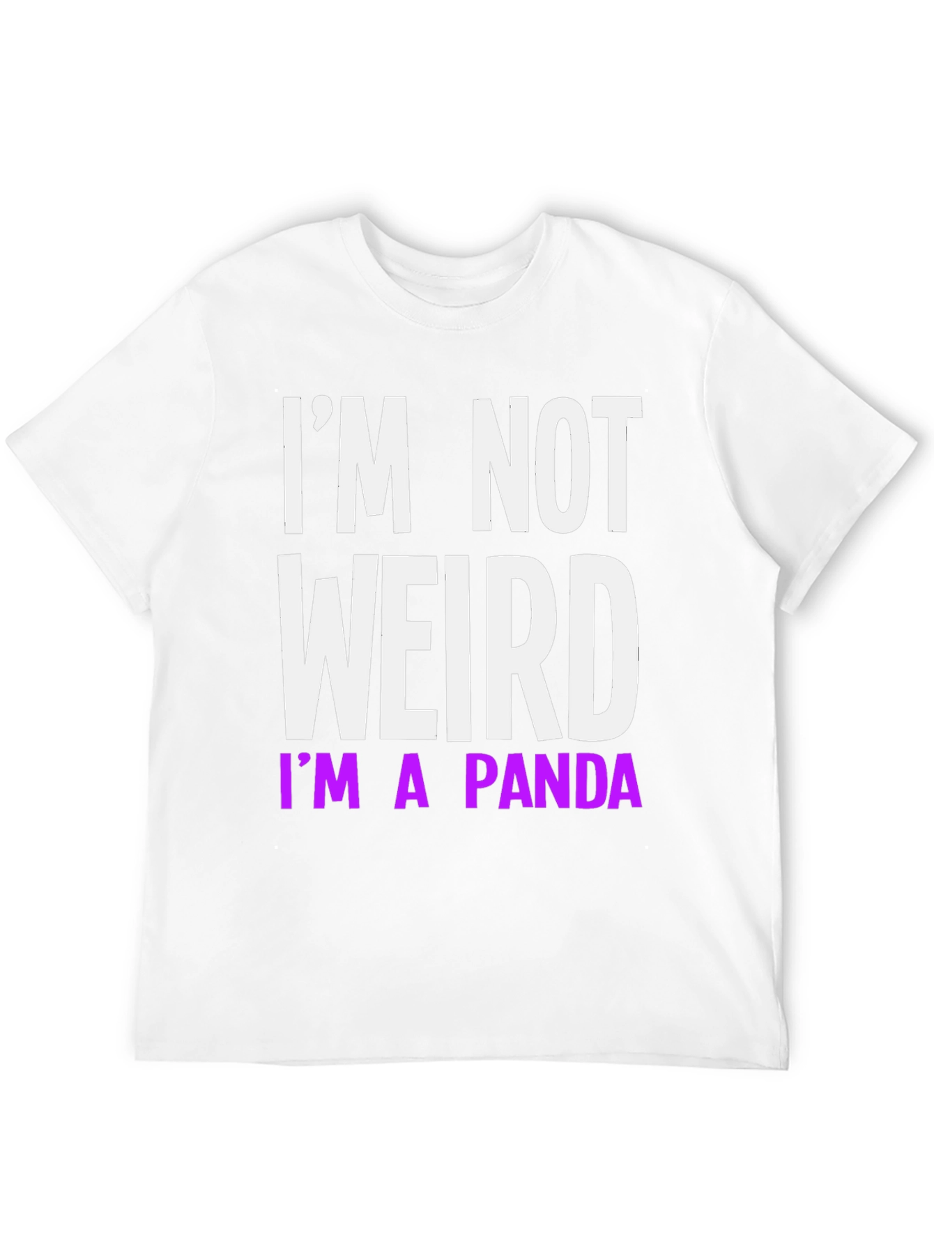 Black Funny "I'm Not Weird, I'm A Panda" Black T-Shirt view 12