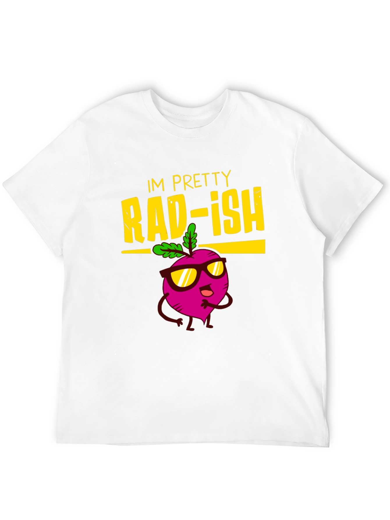 Black Rad-ish Graphic Tee - Funny Vegan T-Shirt view 12