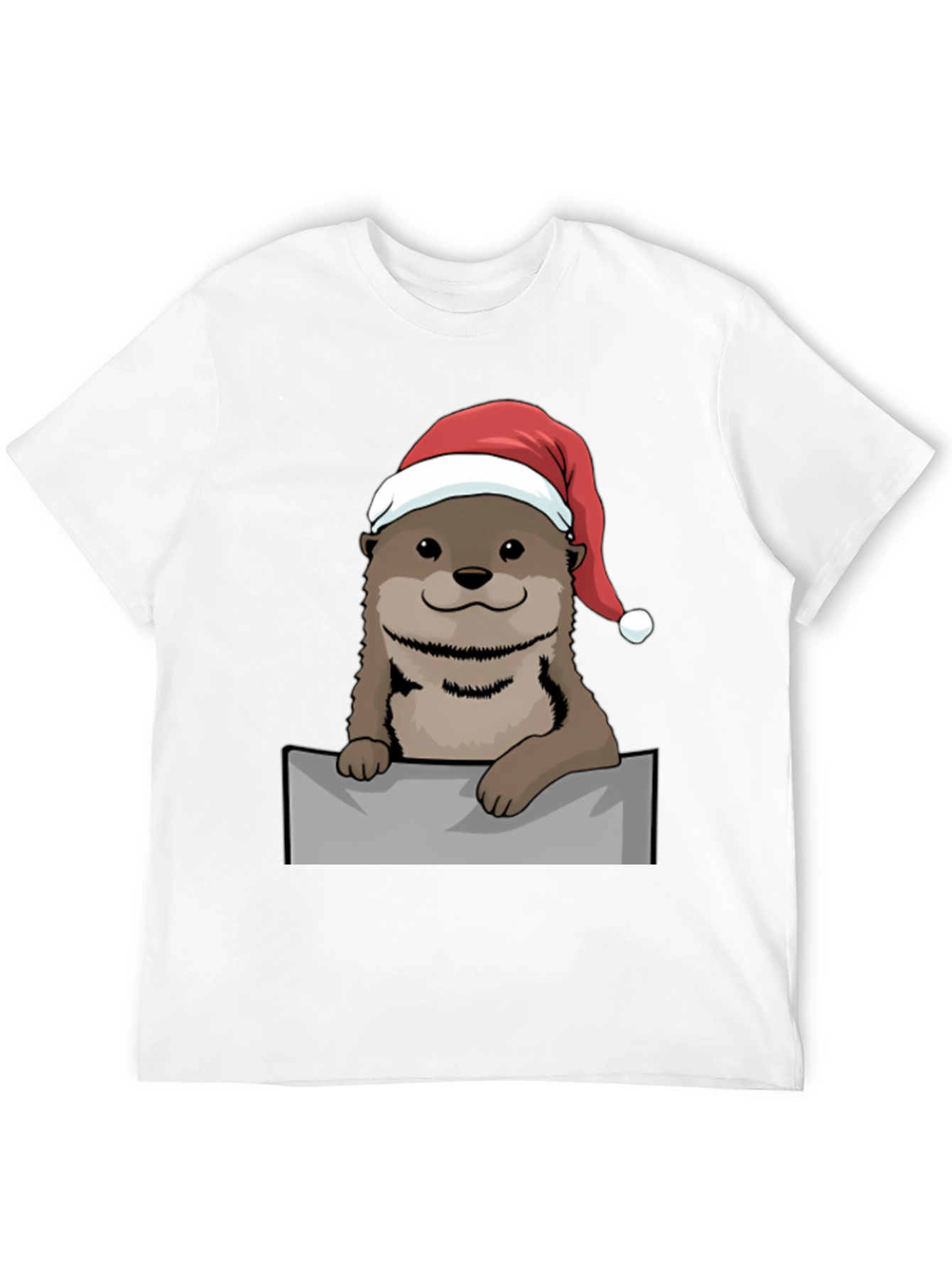 Black Festive Otter Graphic Tee - Holiday Edition view 12