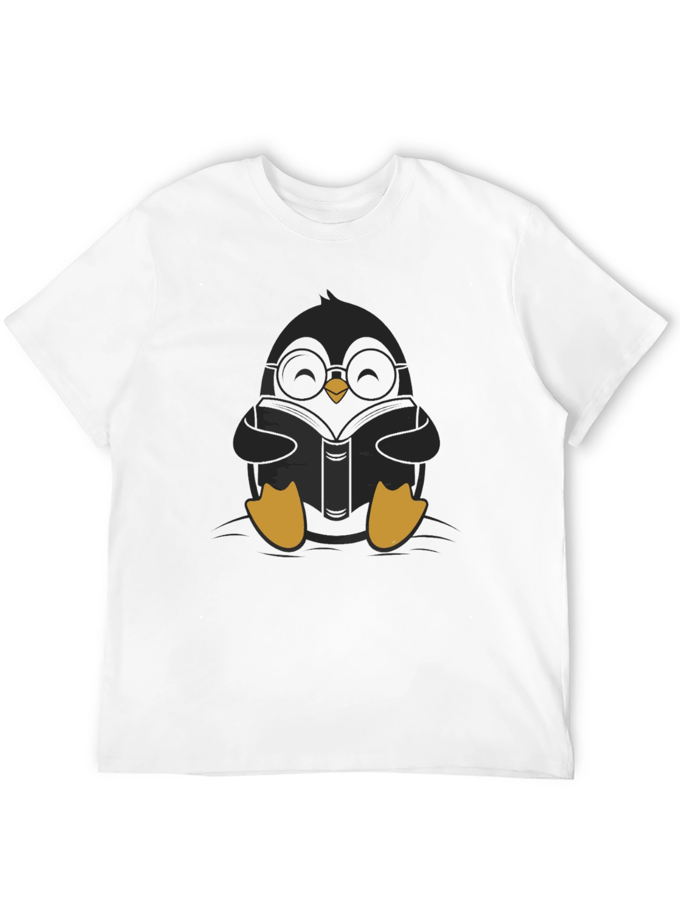 Black Bookish Penguin Graphic Tee - Stylish & Unique view 12