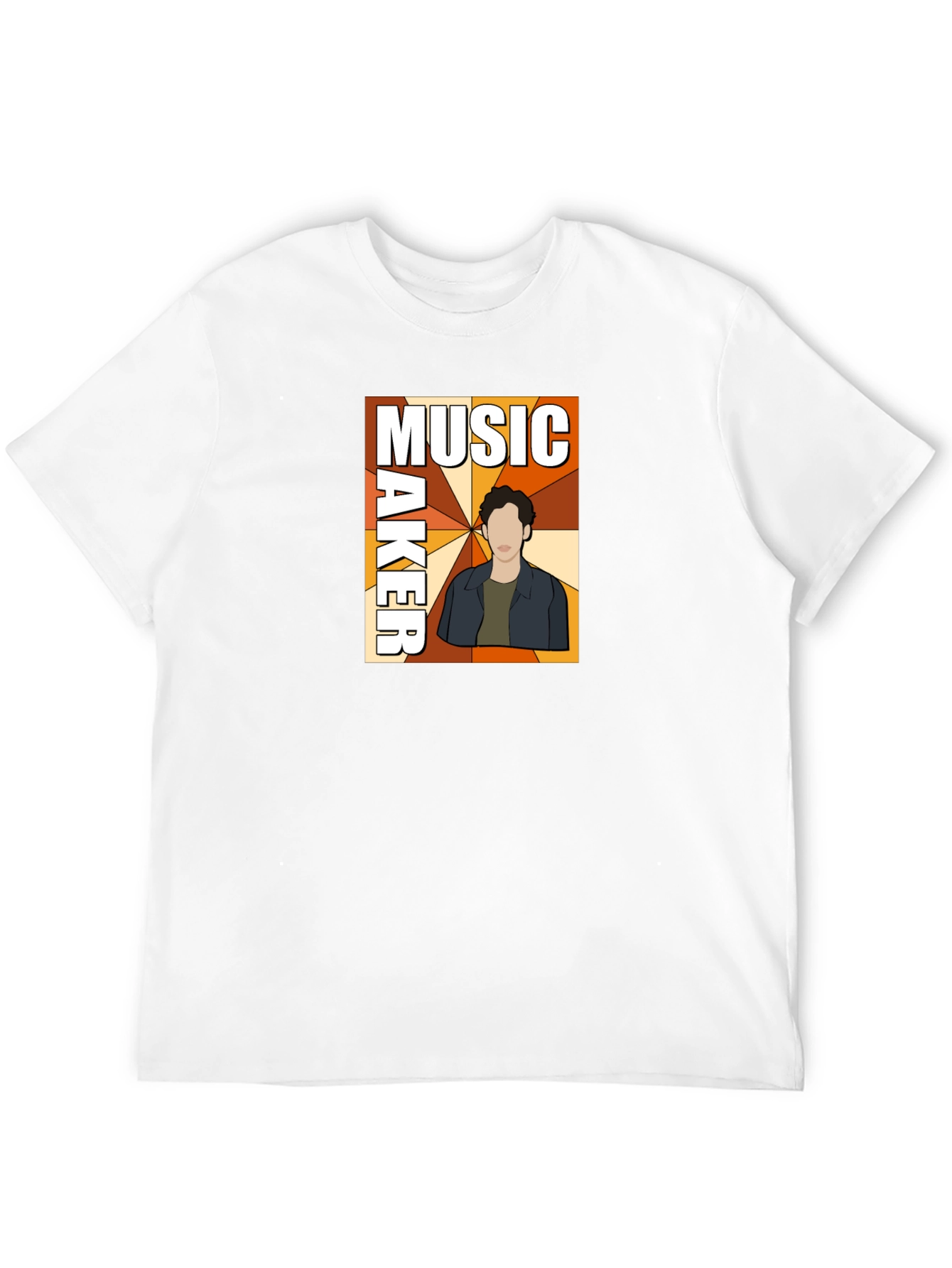 Black Music Maker Graphic Print Black T-Shirt view 12
