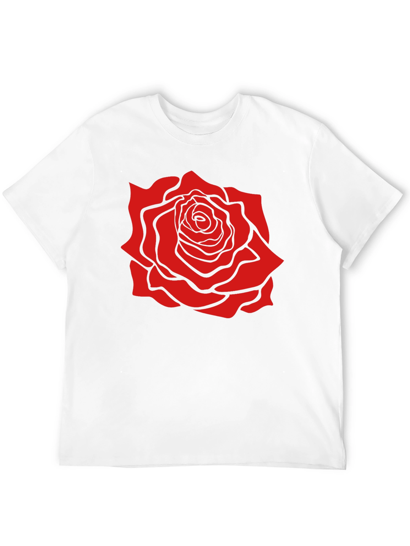 Black Black T-Shirt with Bold Red Rose Graphic view 12