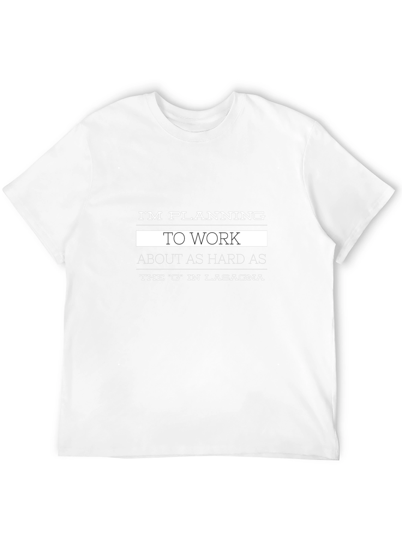 Black Funny Lasagna Work Ethic Graphic T-Shirt view 12