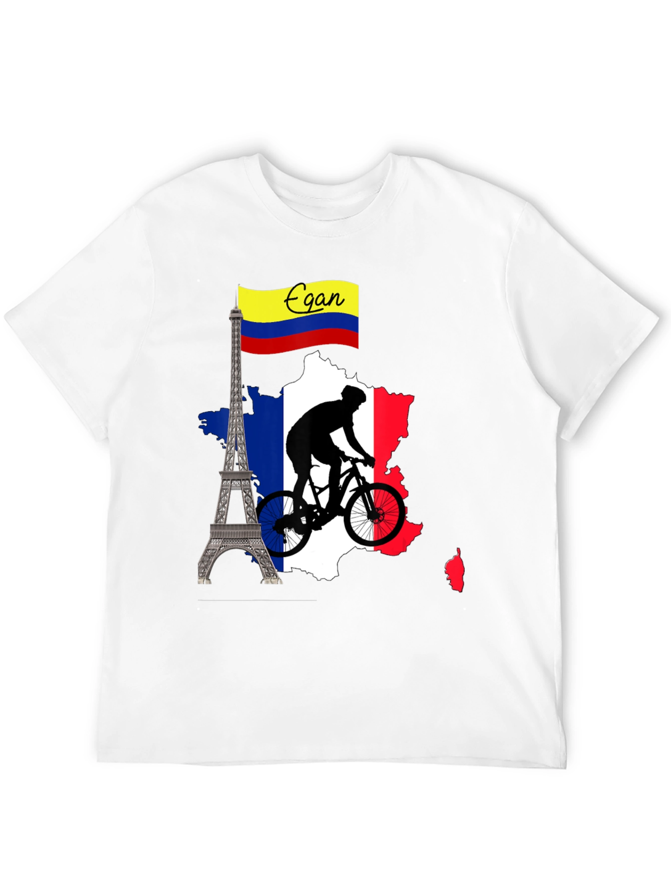 Black Egan France Cycling Tee - Tour de France Inspired Shirt view 12