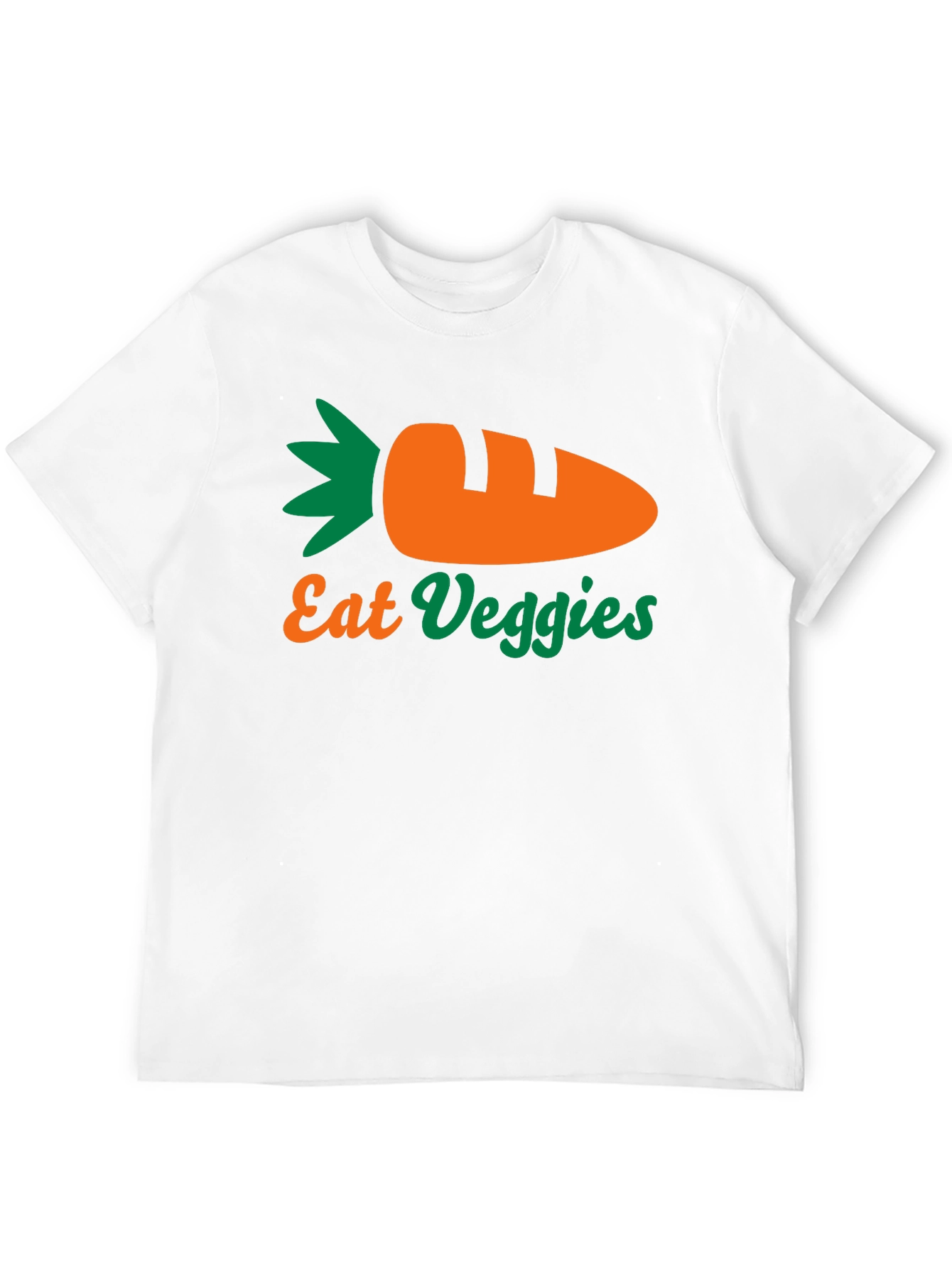 Eat Veggies T-Shirt - Black, Carrot Design - 12