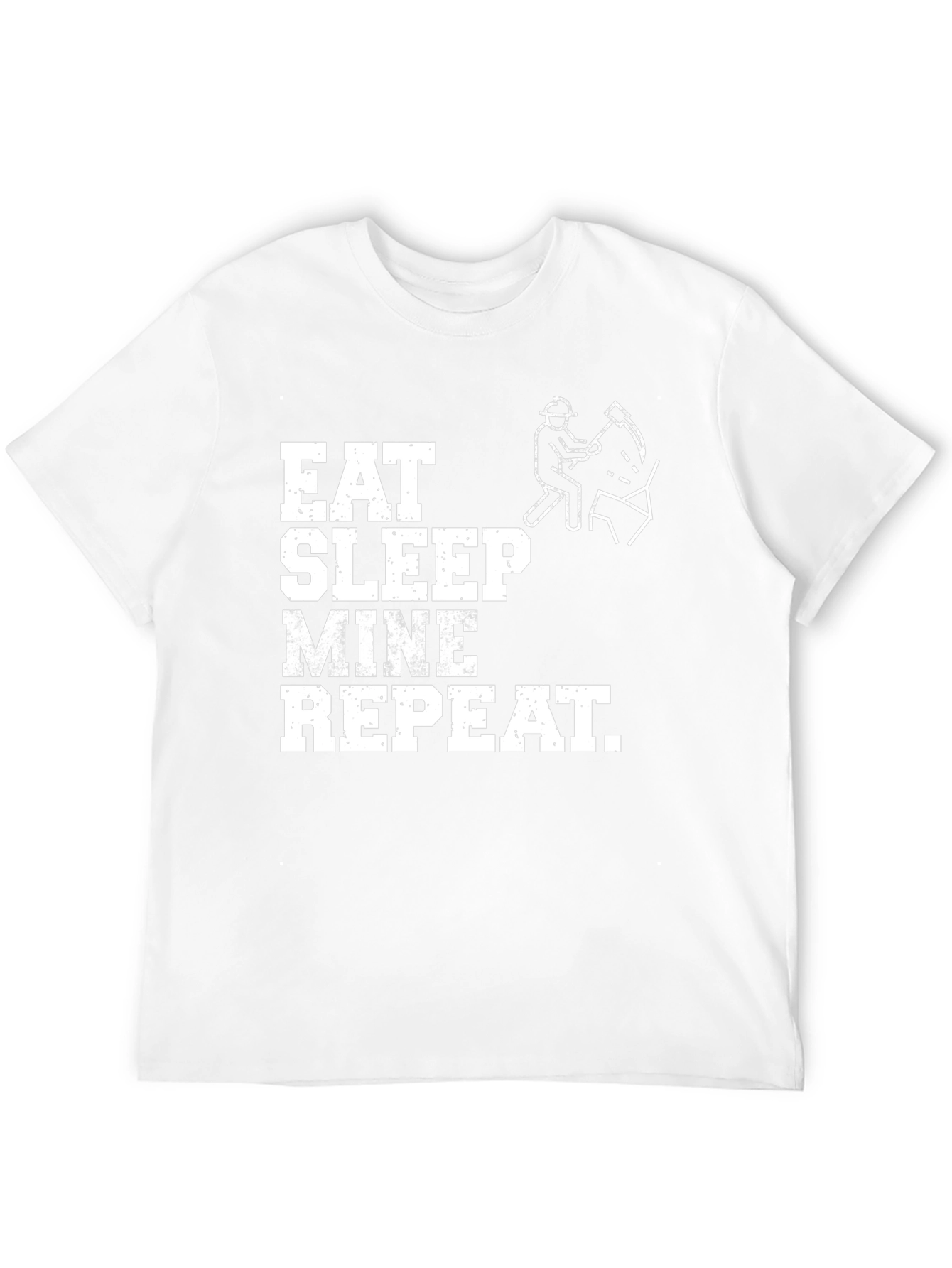 Black Eat Sleep Mine Repeat Graphic Tee - Black T-Shirt view 12