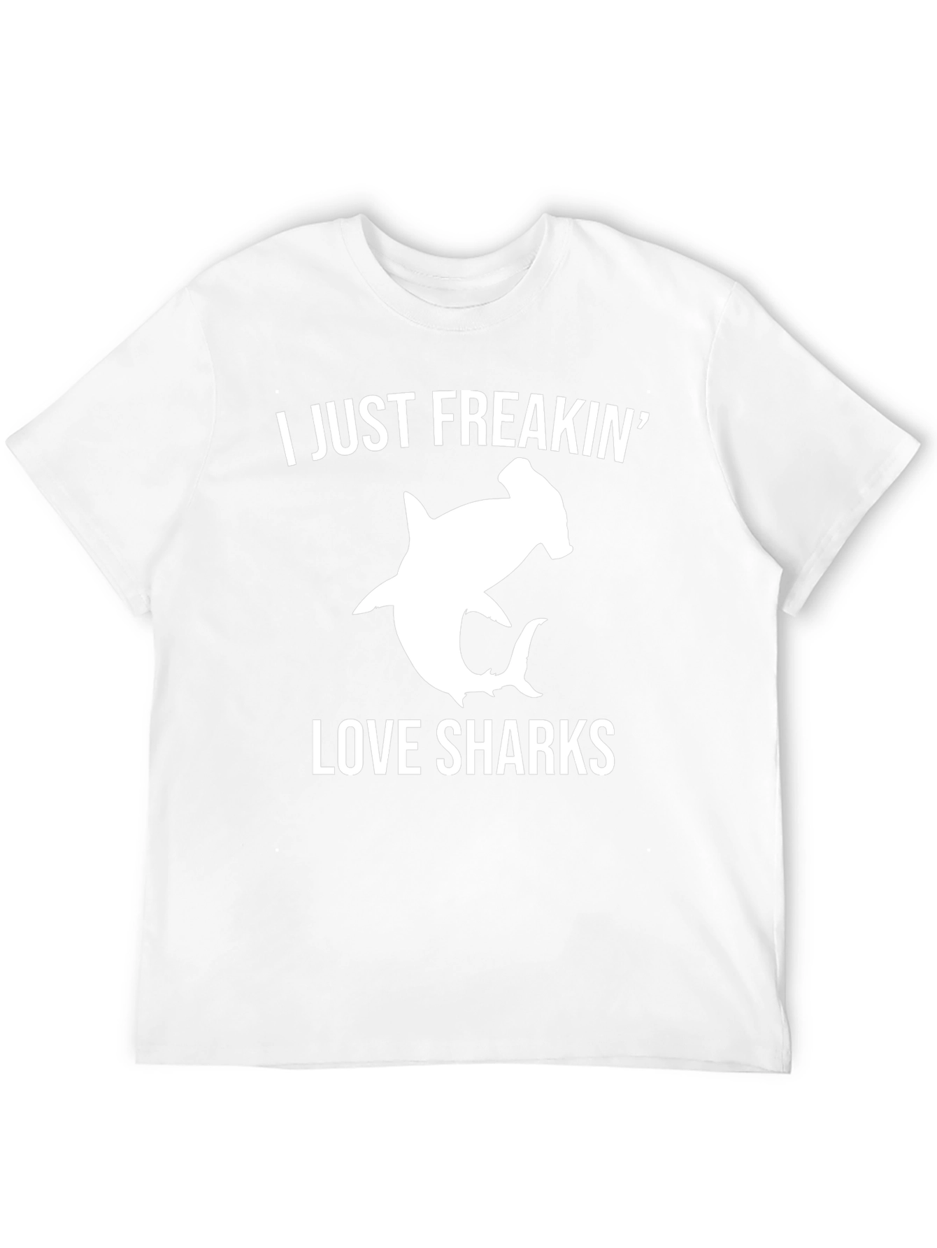 Black I Just Freakin' Love Sharks Graphic T-Shirt view 12