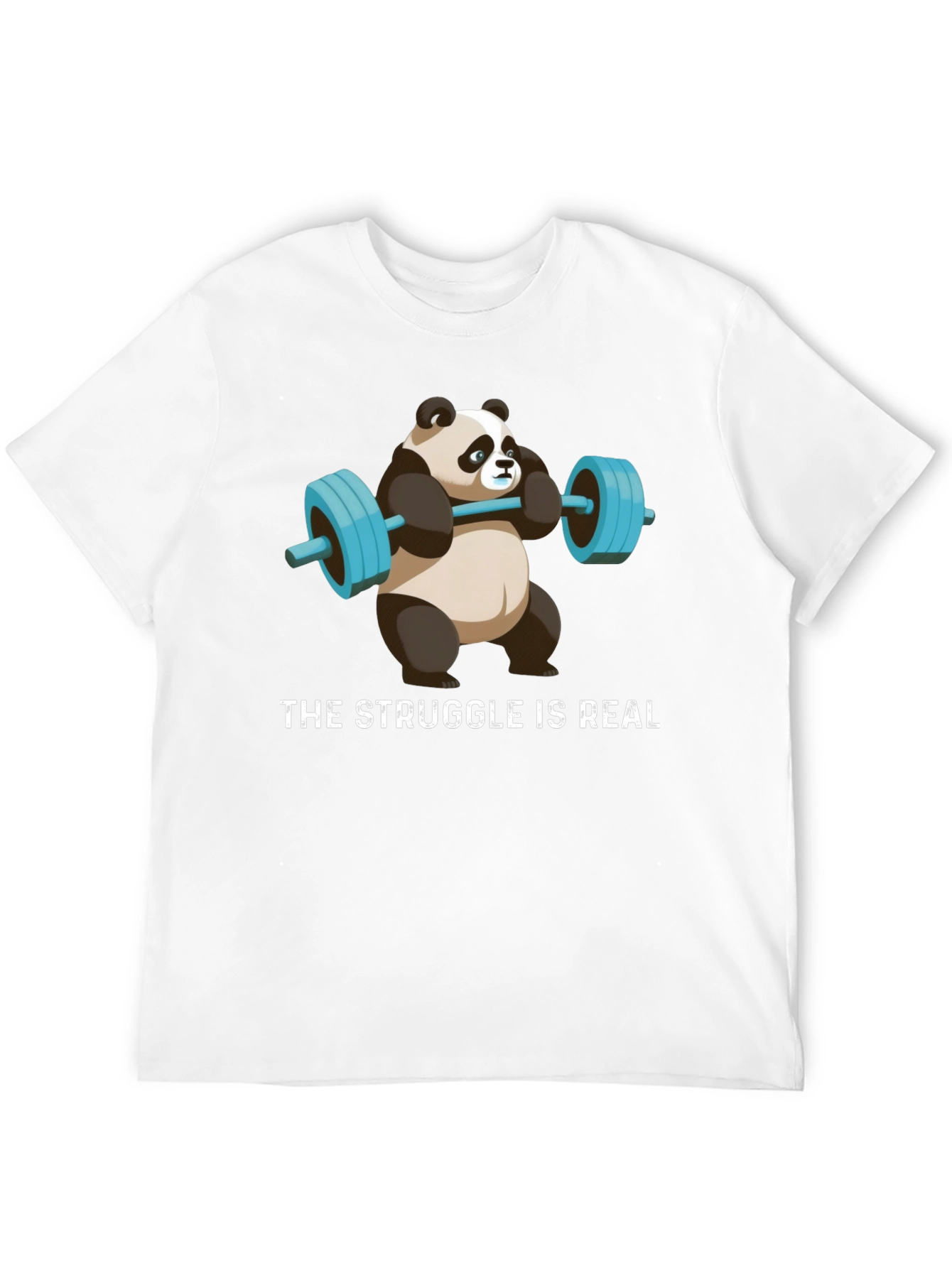 Black Weightlifting Panda T-Shirt - Funny Gym Apparel view 12