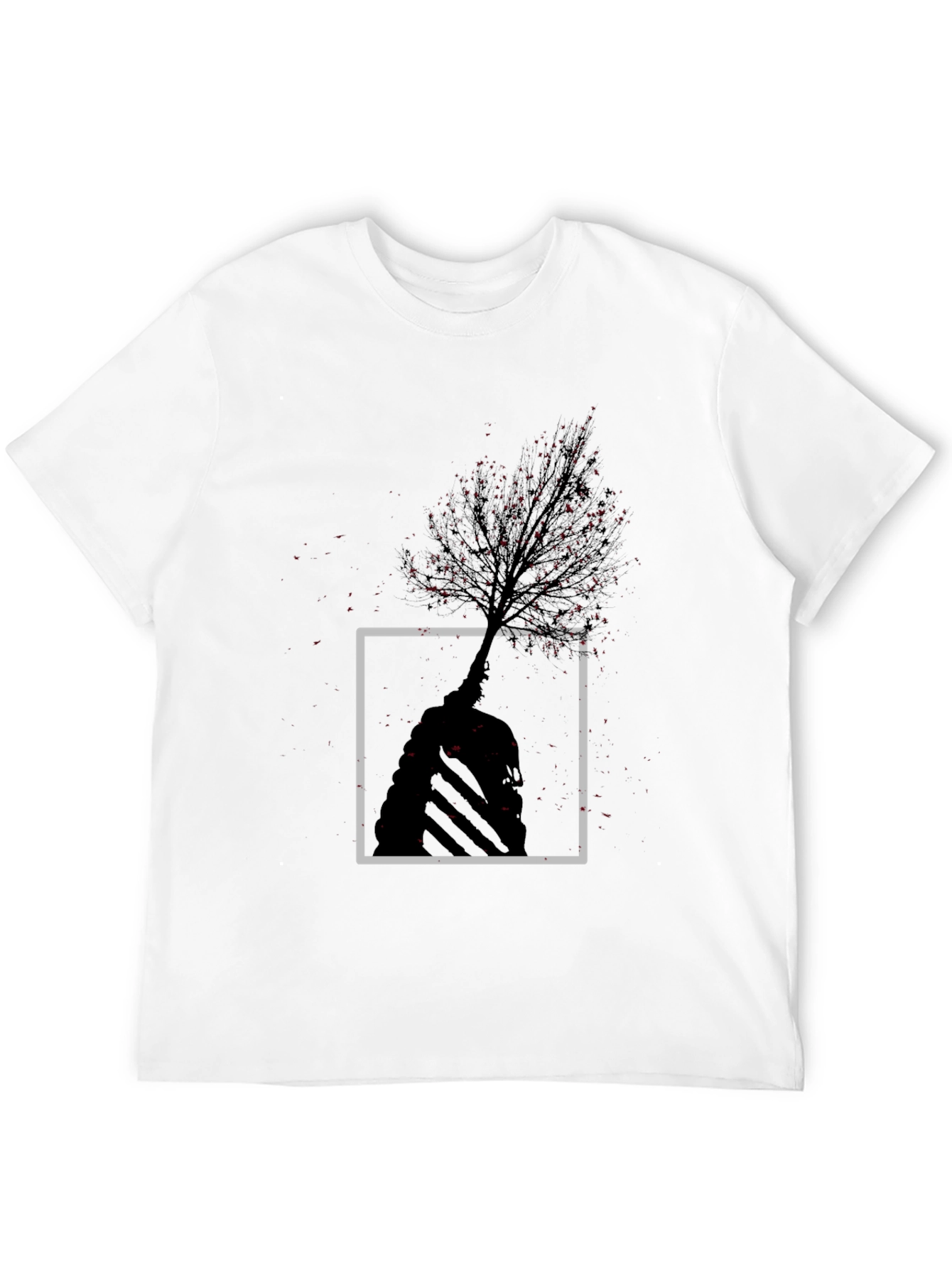 Black Abstract Tree Graphic Tee - Modern Style view 12