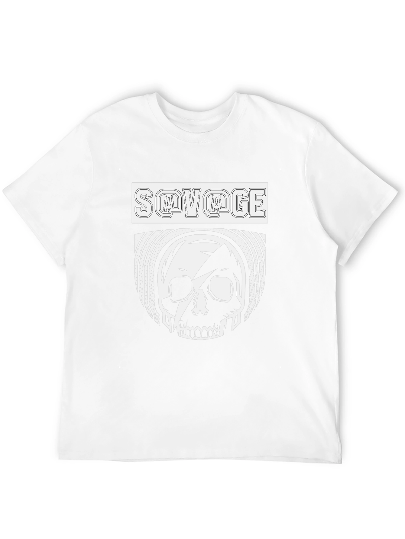 Black Savage Skull Graphic Print Tee - Bold Streetwear Style view 12