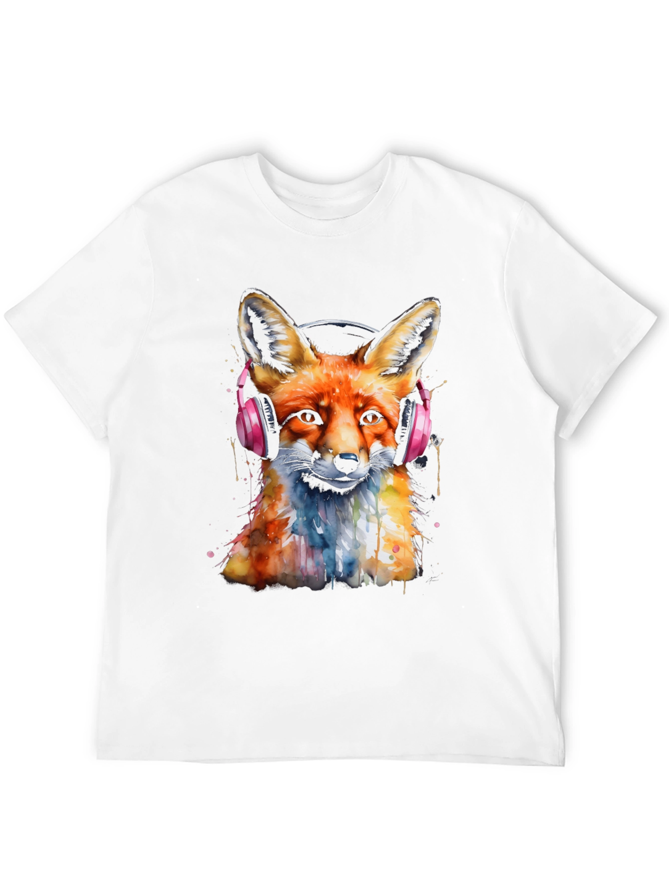 Black Fox Headphone Graphic Tee view 12