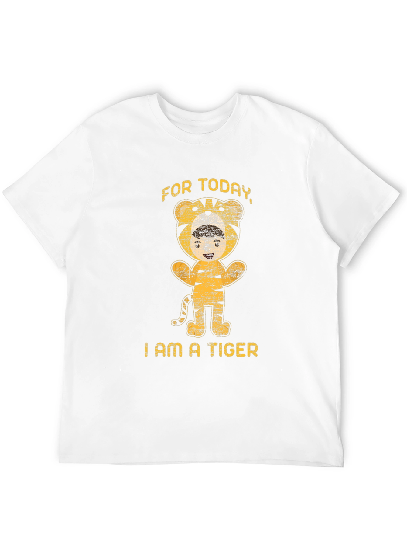 Black Funny Tiger Costume T-Shirt - "For Today, I am a Tiger" view 12