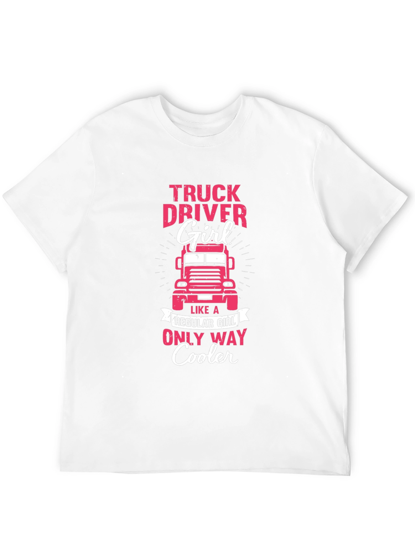 Black Truck Driver Girl T-Shirt - Only Way Cooler view 12