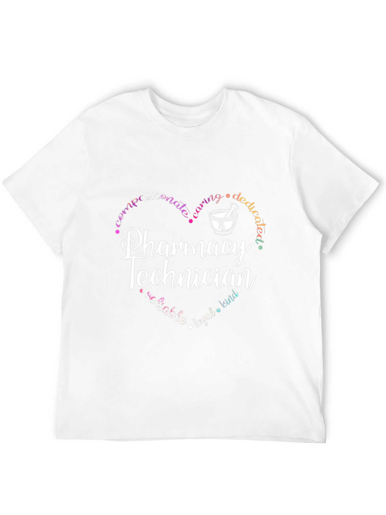 Black Pharmacy Technician Heart T-Shirt view 12