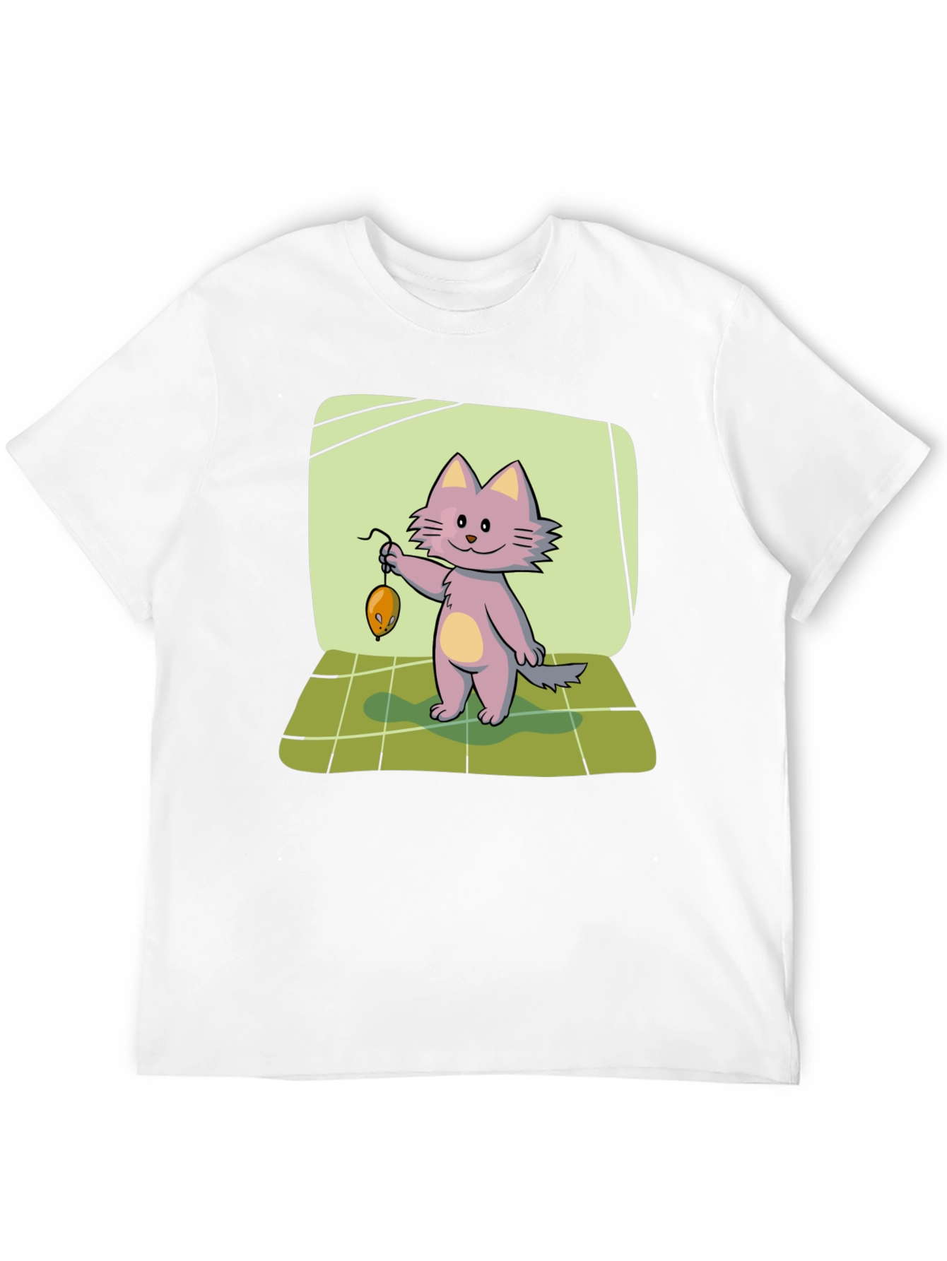 Black Cute Cat & Mouse Graphic T-Shirt view 12