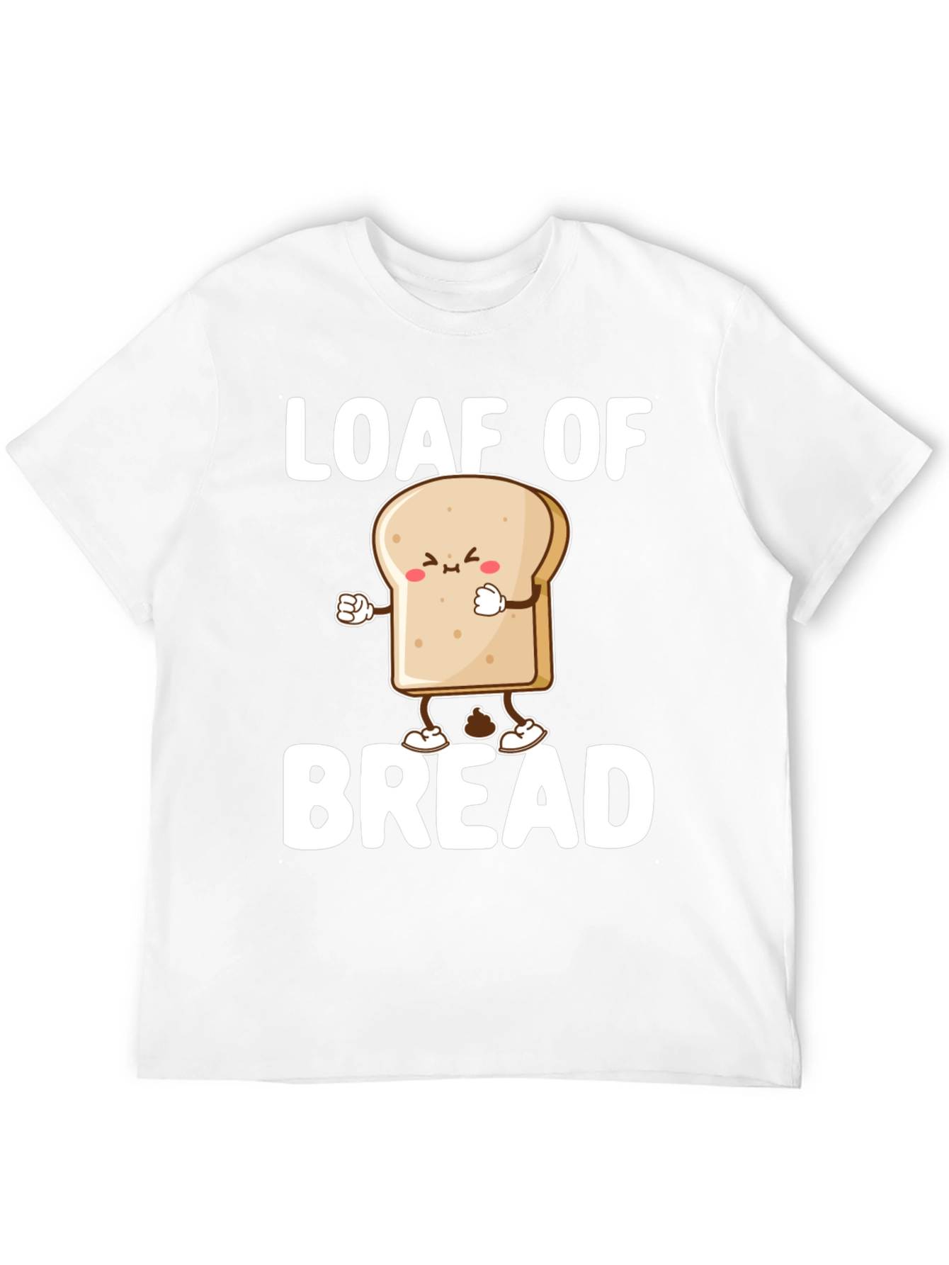 Black Loaf of Bread Graphic Tee - Funny Cartoon Food Shirt view 12