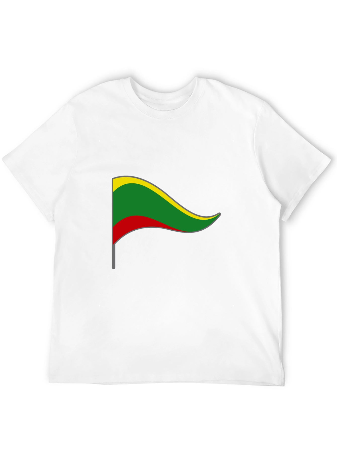 Black Lithuania Flag Graphic Tee - Black Short Sleeve T-Shirt view 12