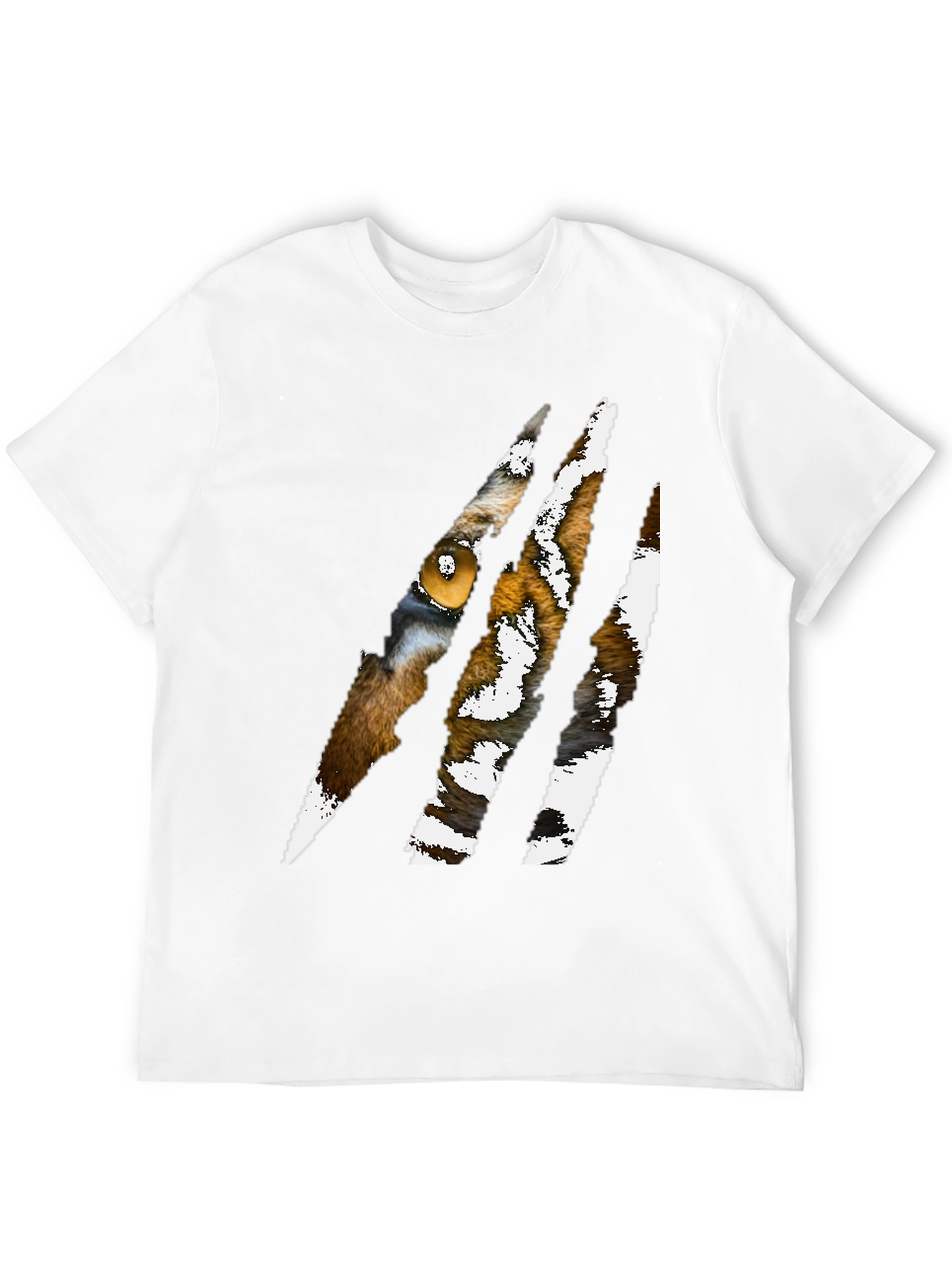 Black Tiger Eye Claw Mark Graphic T-Shirt view 12