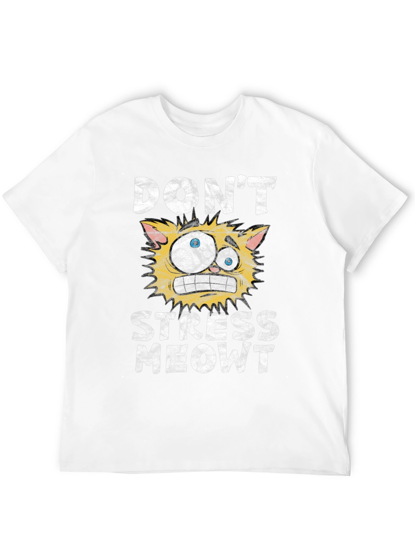 Black Don't Stress Meowt Cat Graphic T-Shirt view 12