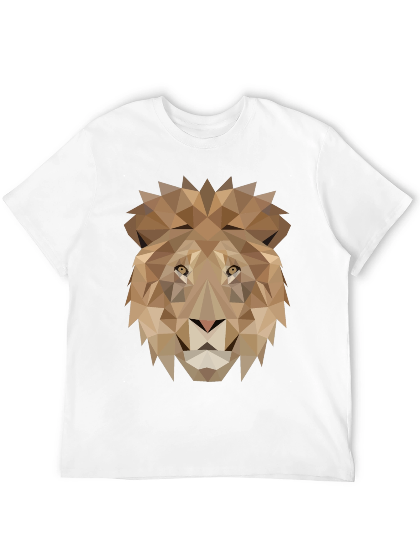 Black Geometric Lion Graphic Tee - Black view 12