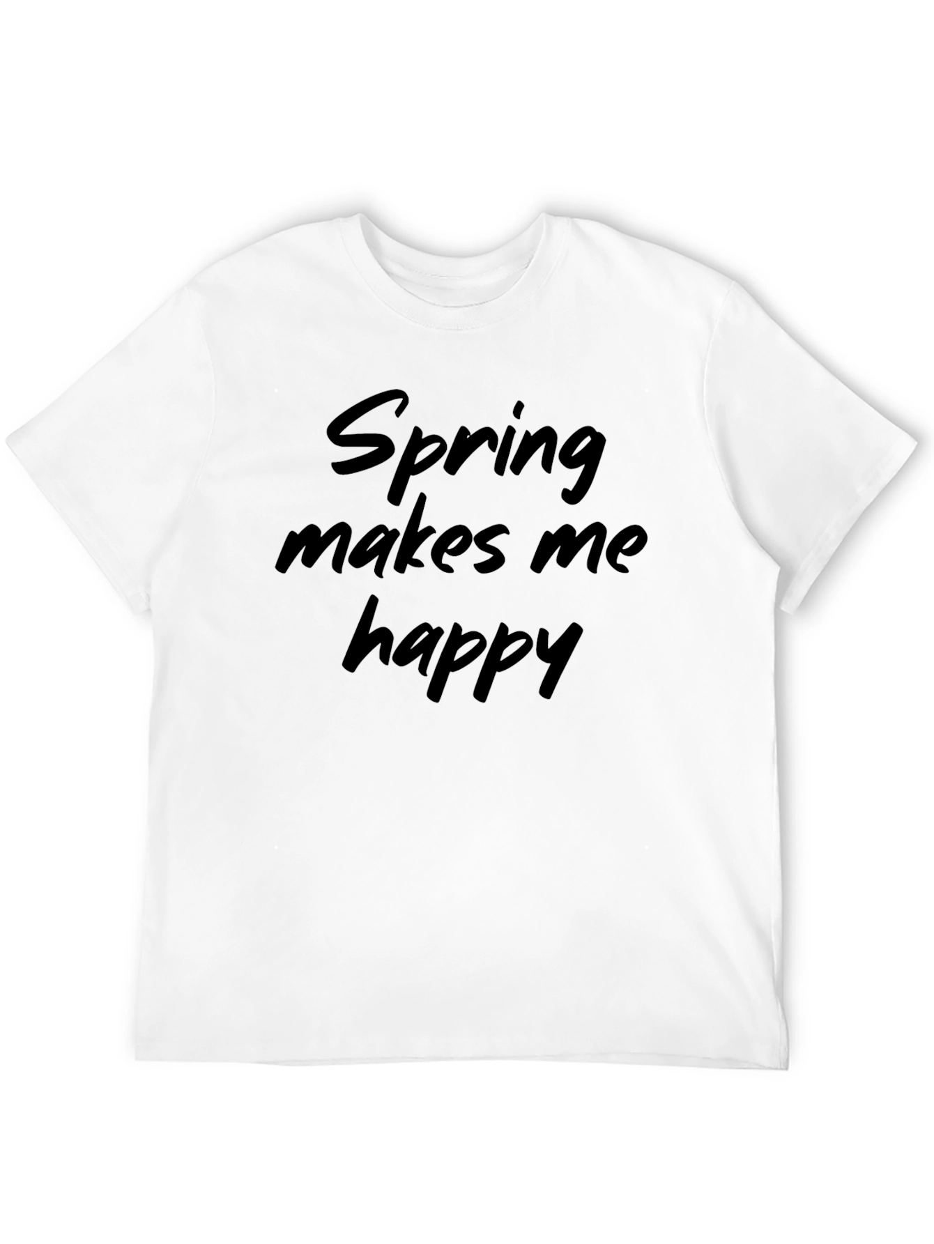 Black Spring Makes Me Happy T-Shirt view 12