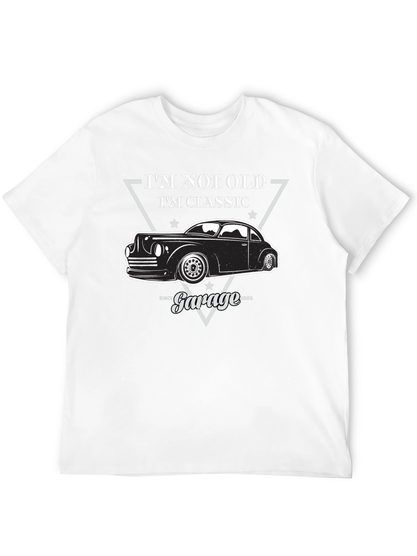 Black Classic Car Garage T-Shirt view 12