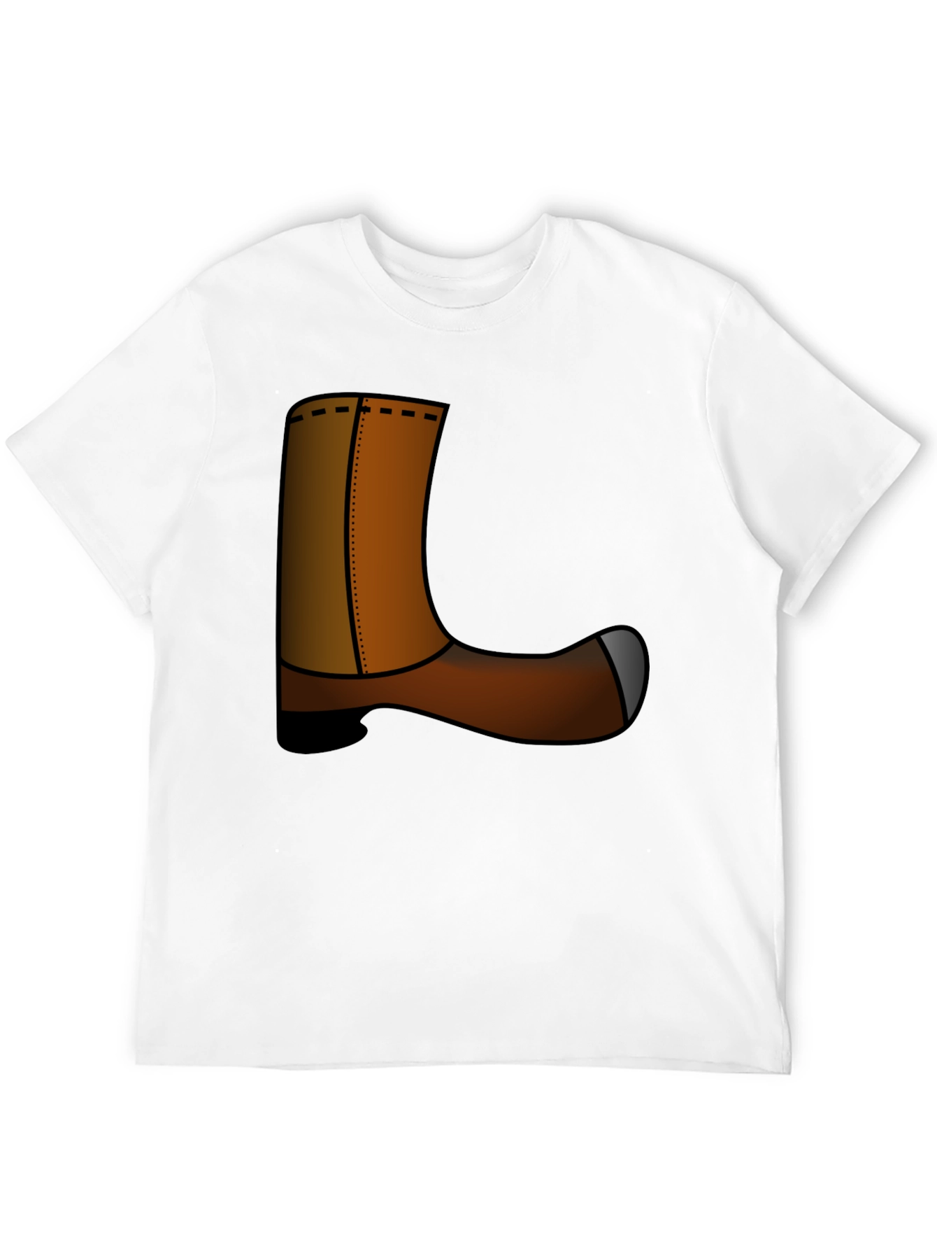 Black Novelty Cowboy Boot Graphic Tee - Unisex view 12