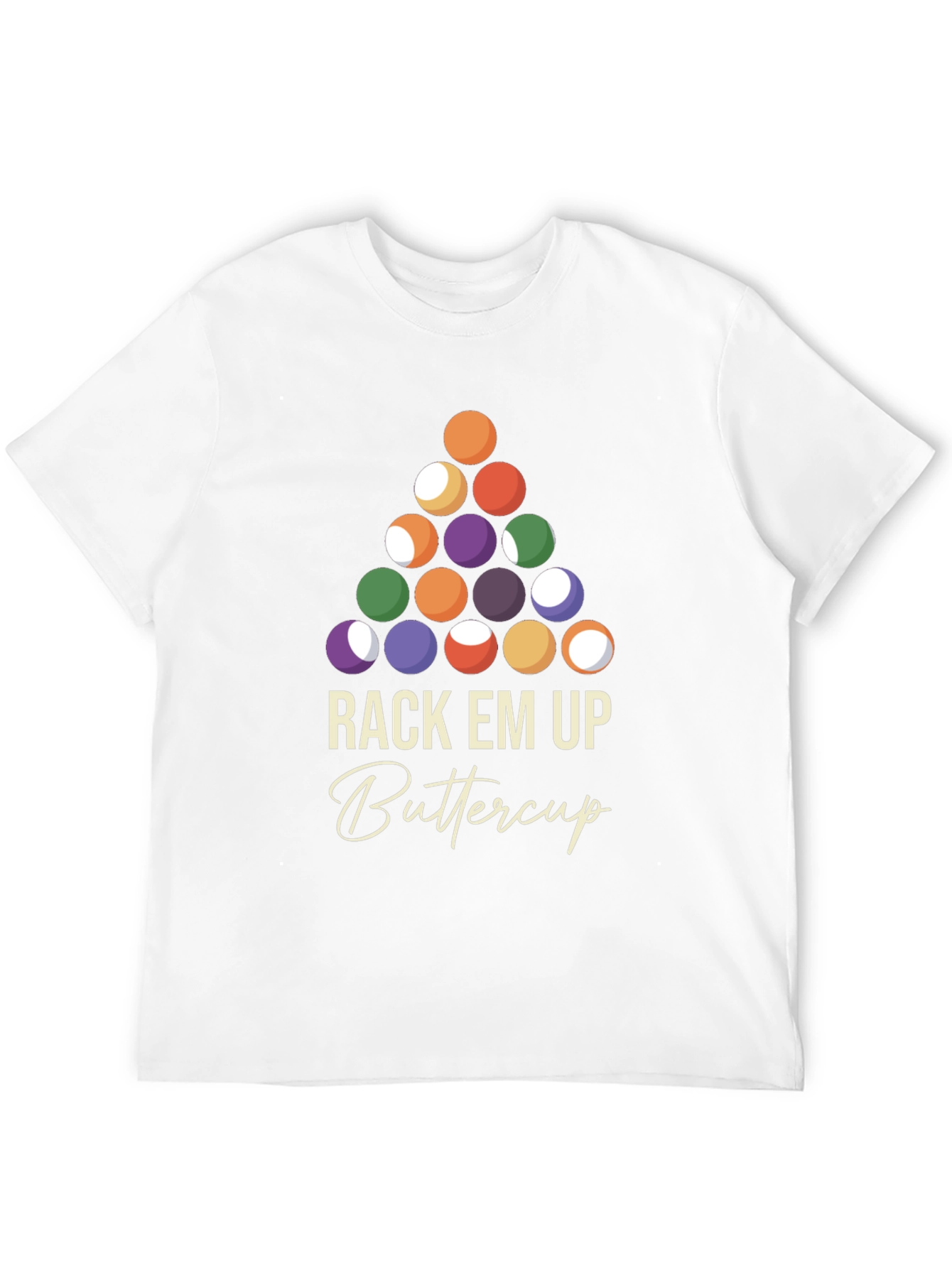 Rack 'Em Up Buttercup T-Shirt - Billiards Design - 12
