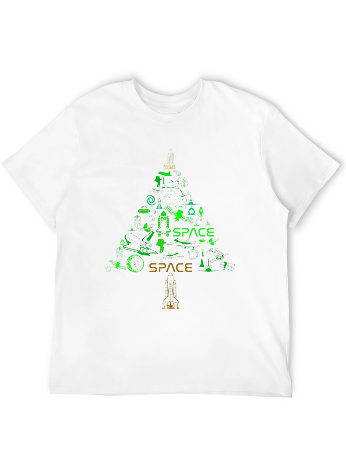 Space Design Black T-Shirt - 12