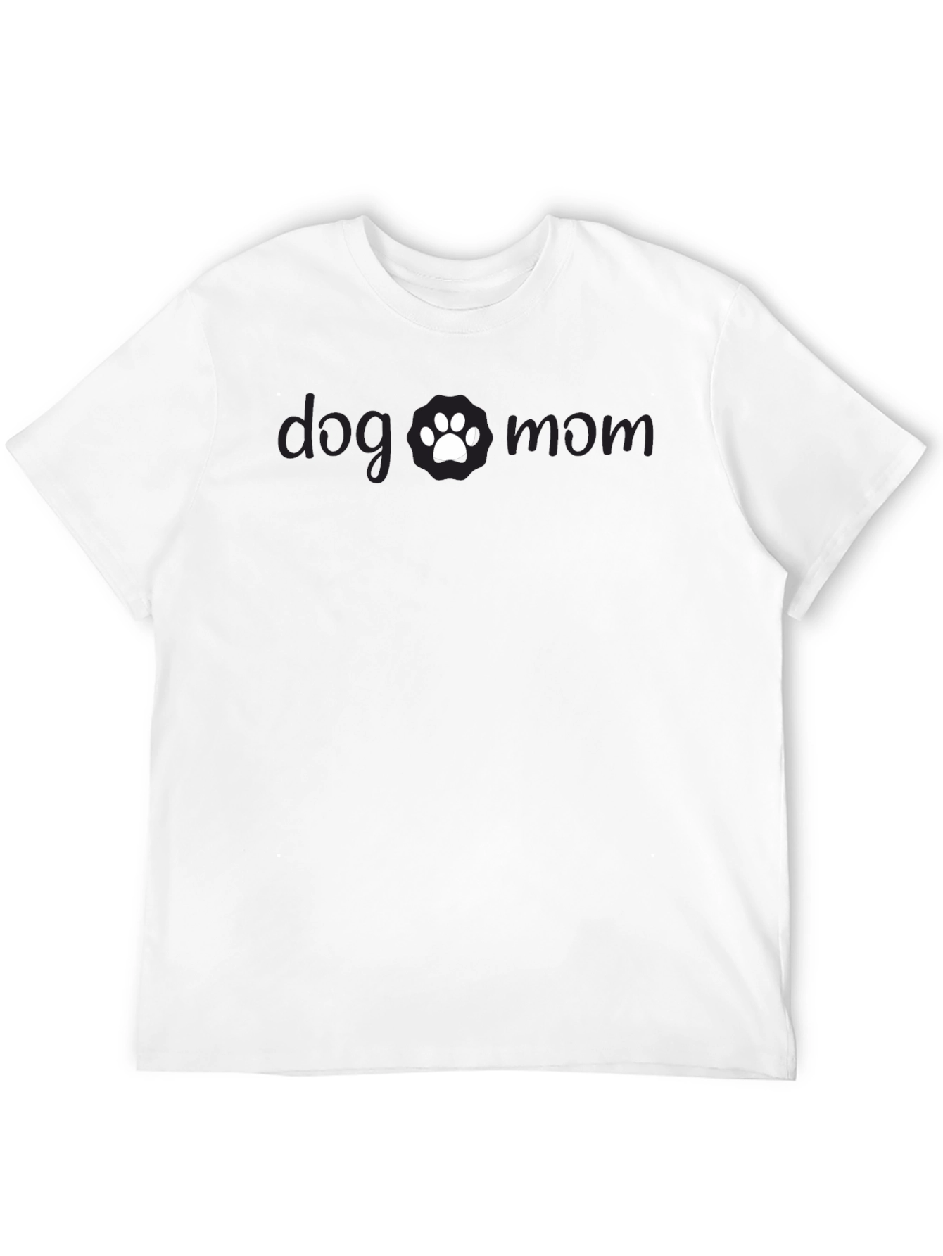 Black Dog Mom Tee - Paw Print Design T-Shirt view 12