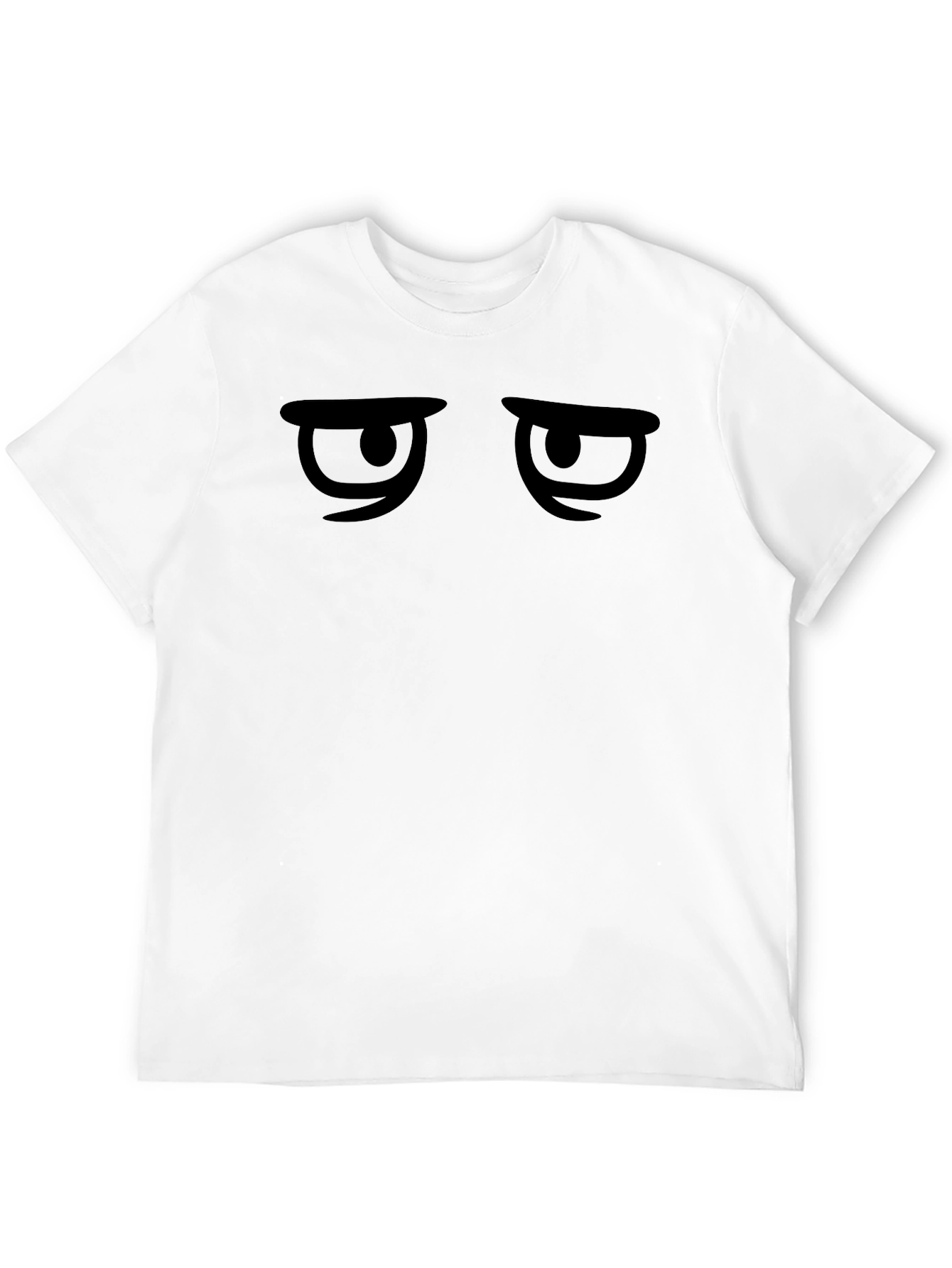Black Skeptical Eyes Graphic Black T-Shirt - Comfy Casual Wear view 12