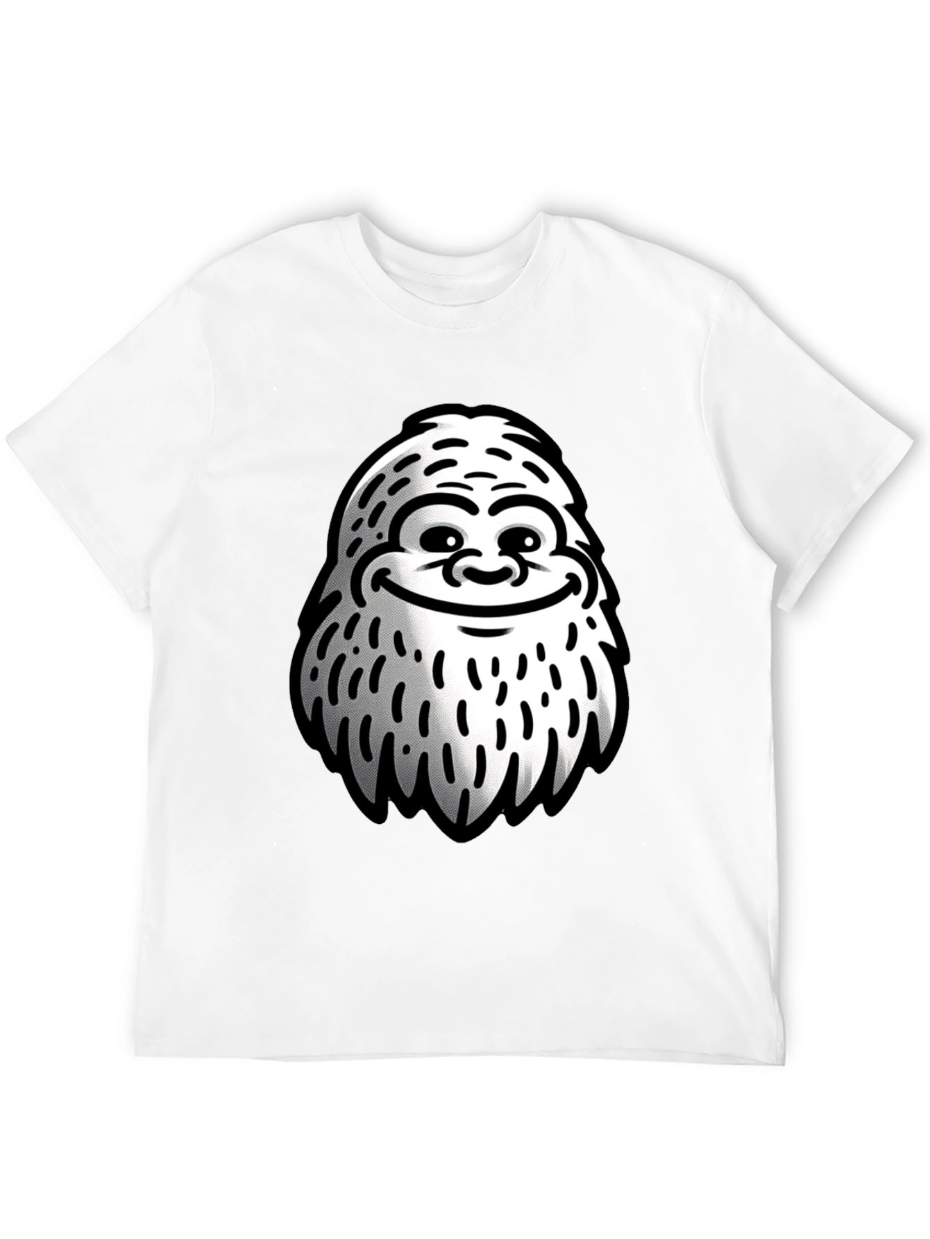 Black Funny Yeti Graphic T-Shirt - Black Cotton Tee view 12