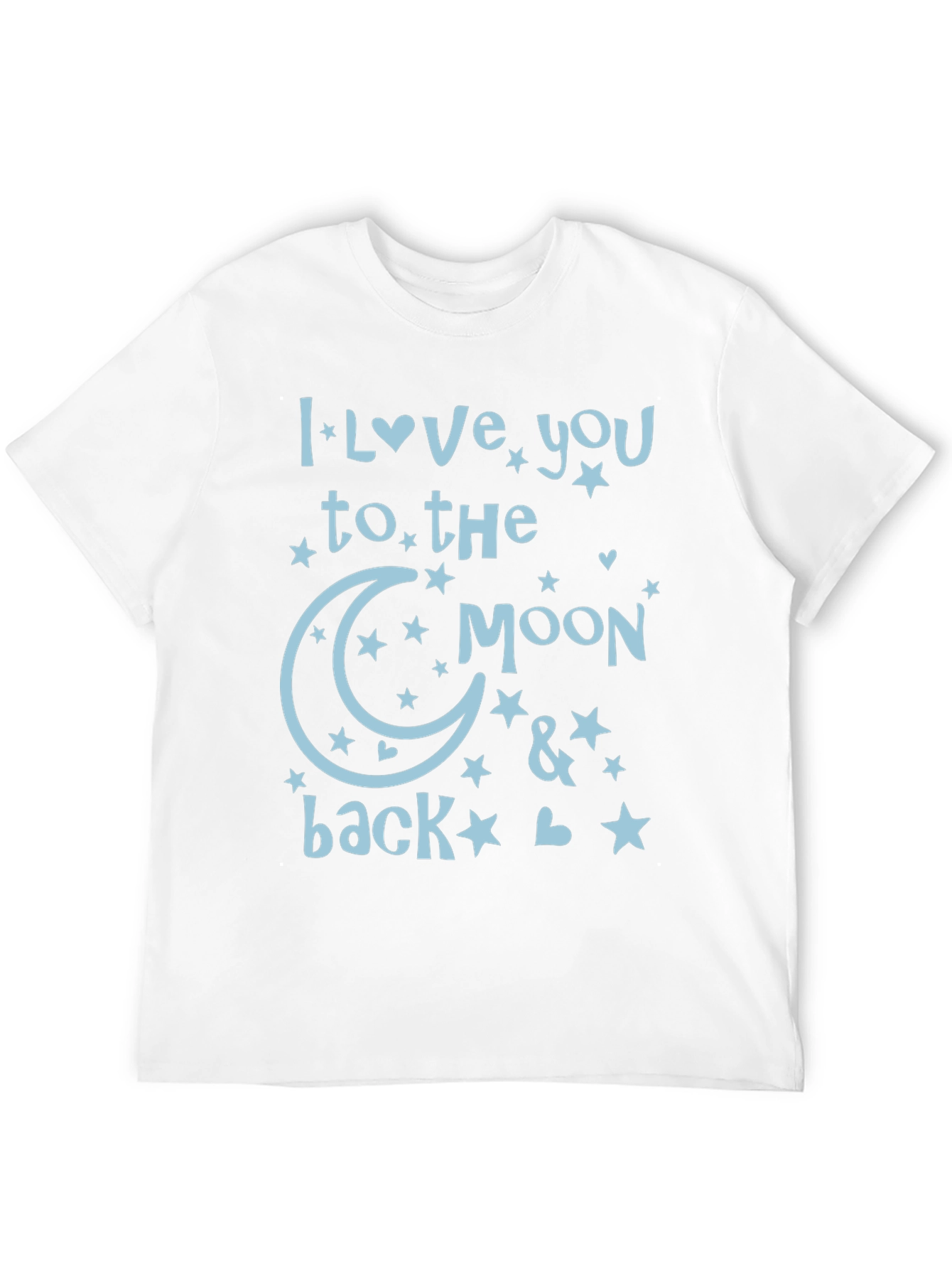 Black I Love You to The Moon and Back T-Shirt view 12