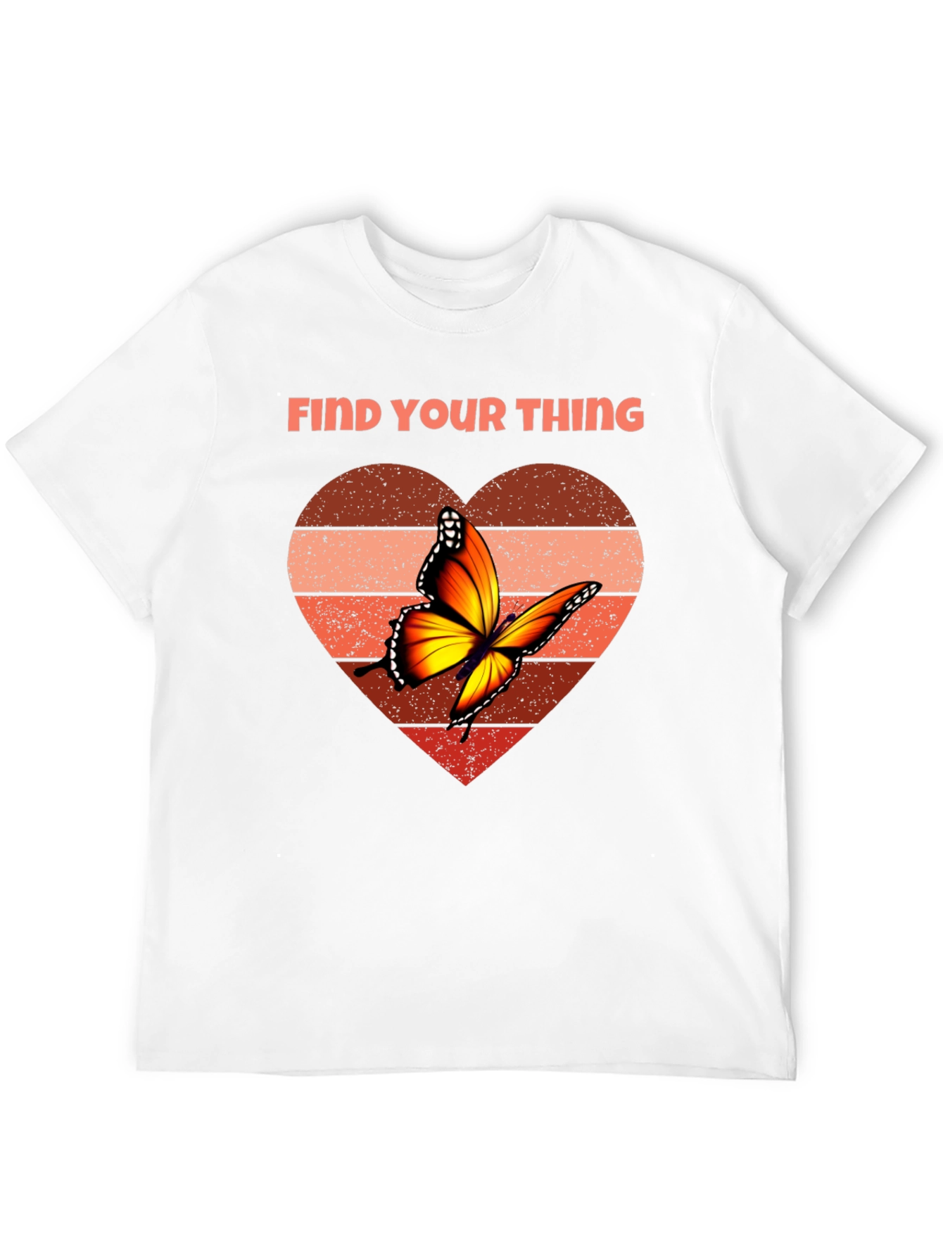 Black Find Your Thing Butterfly Heart Graphic Tee - Black view 12