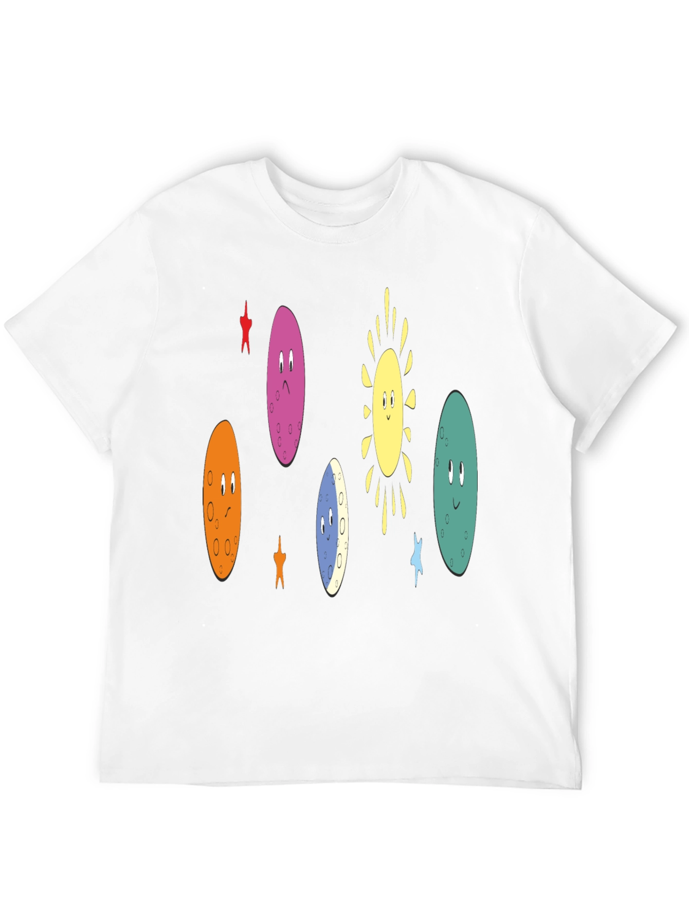 Black Cartoon Planet Crew Black T-Shirt view 12