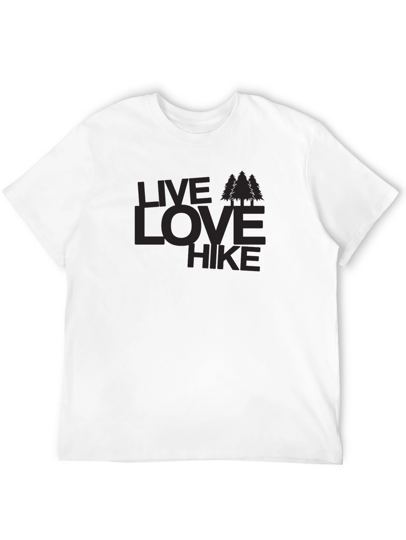Black Live Love Hike Graphic Tee - Soft Cotton Comfort view 12