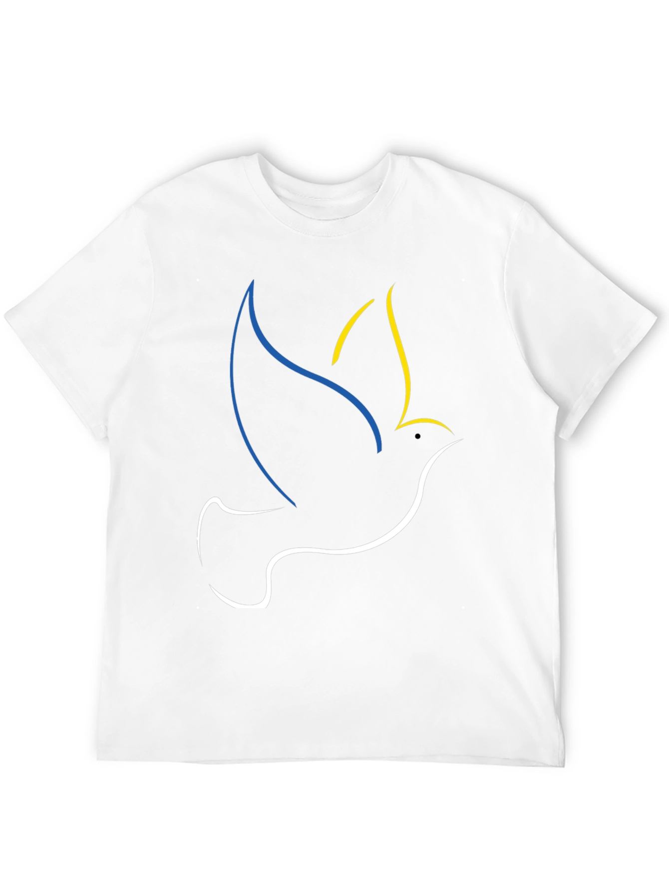 Black Ukraine Dove Peace T-Shirt Black view 12