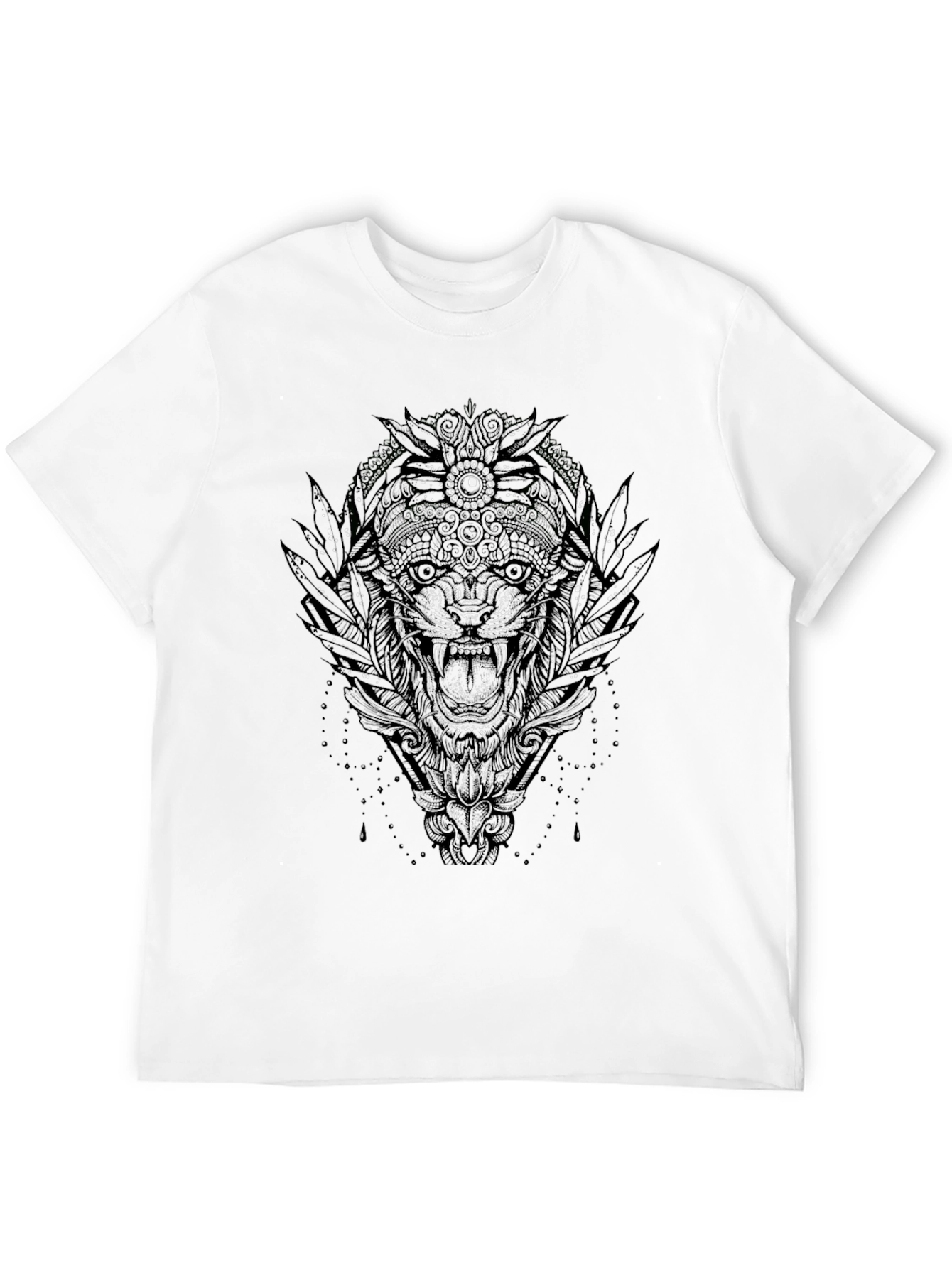 Black Black Tiger Graphic Tee - Men's Short Sleeve Shirt view 12