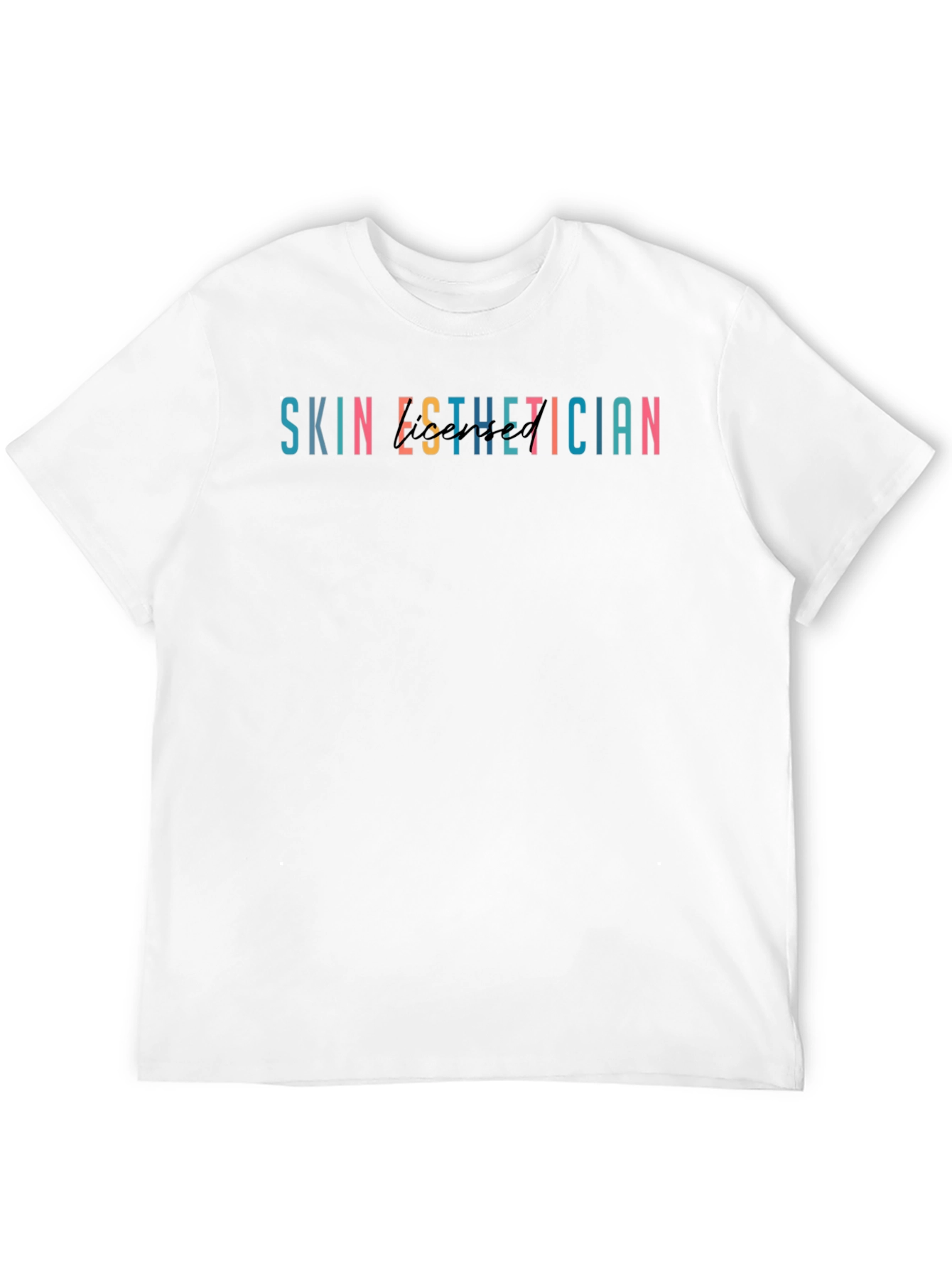 Black Colorful Skin Esthetician T-Shirt view 12